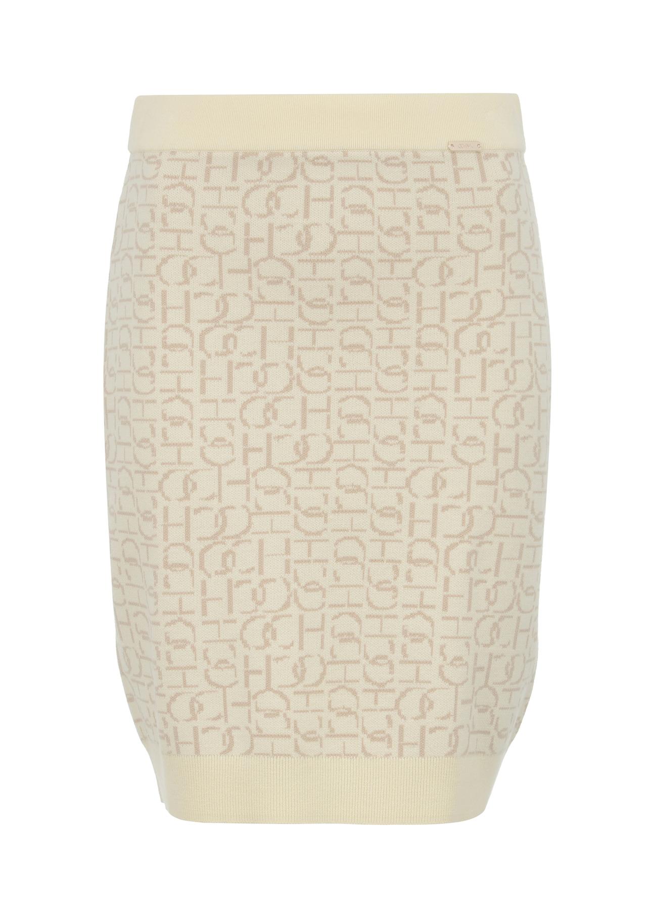 Beige monogrammed skirt SPCDT-0074-80(W23)-04