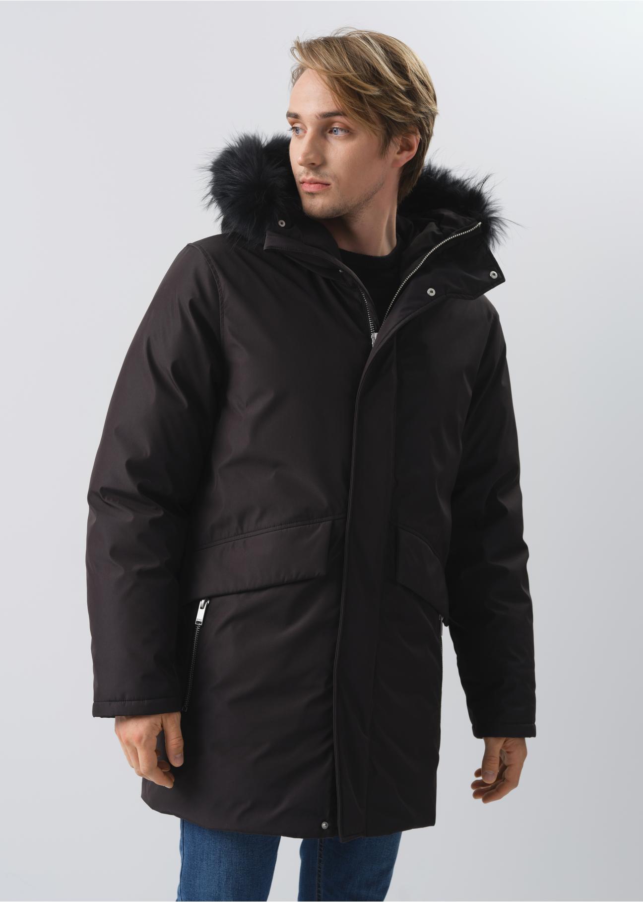 Men's winter jacket with hood KURMT-0320-99(Z24)-02