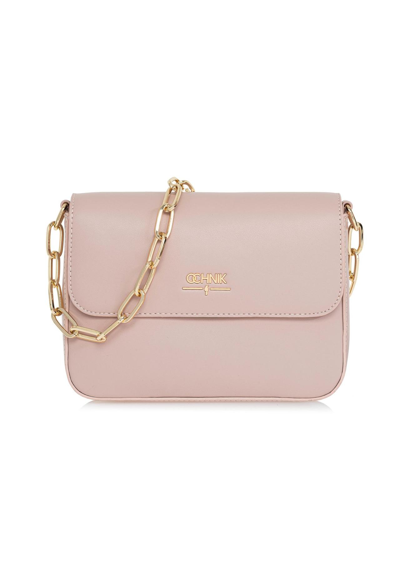 Pink women's messenger bag with chain TOREC-0767B-34(W25)-03