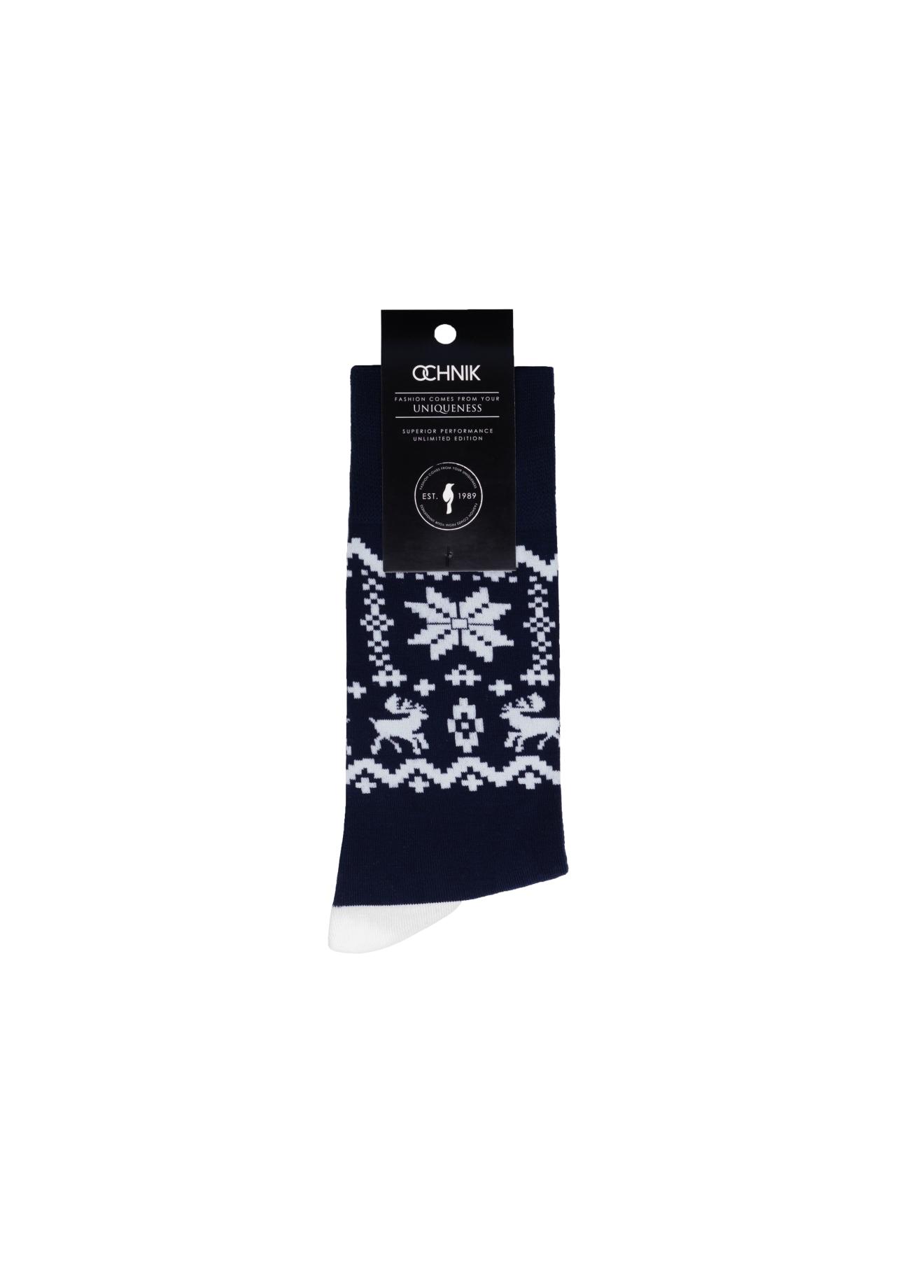 Men's socks with Norwegian pattern SKAMT-0125-69(Z23)-02