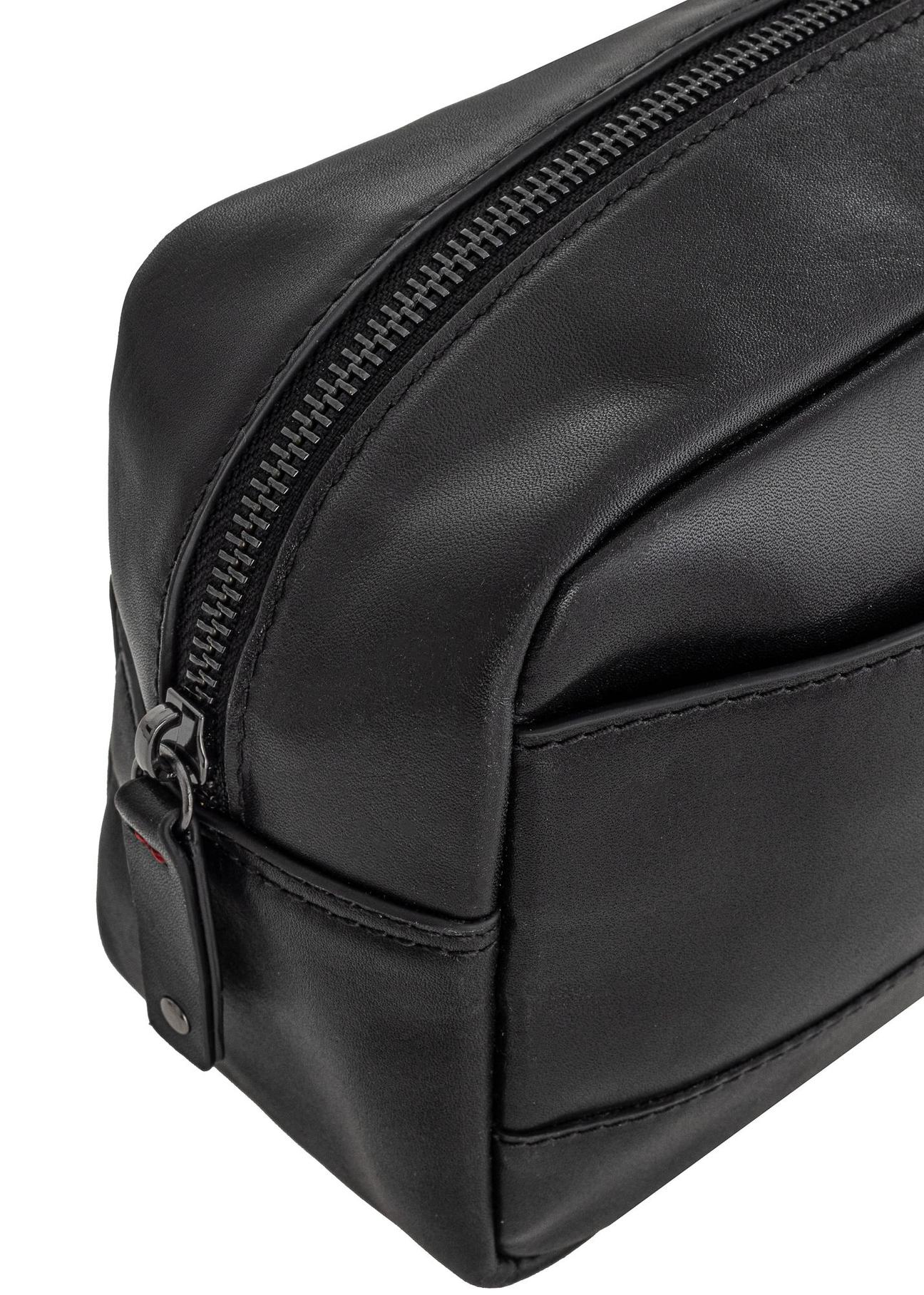 Black leather men's cosmetic bag TORMS-0443-99(Z24)