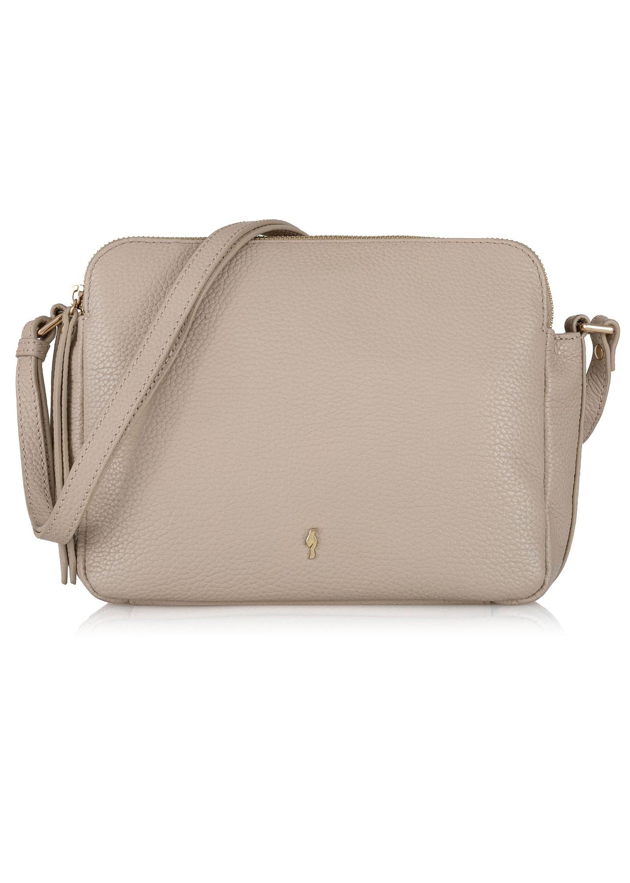 Beige leather women's handbag TORES-1057-80(Z24)-01