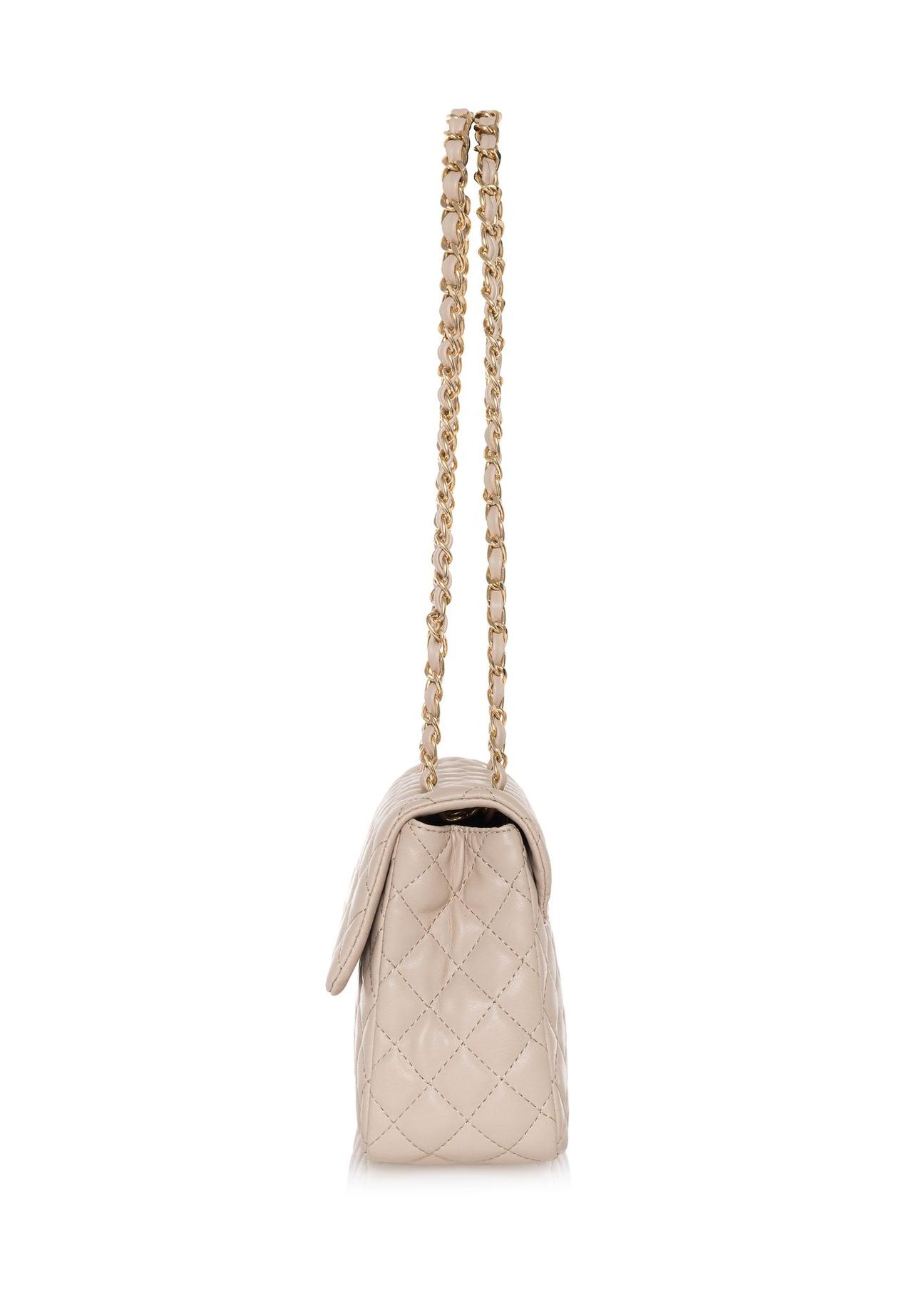 Cream quilted chain bag TOREC-0443D-12(W25)-04