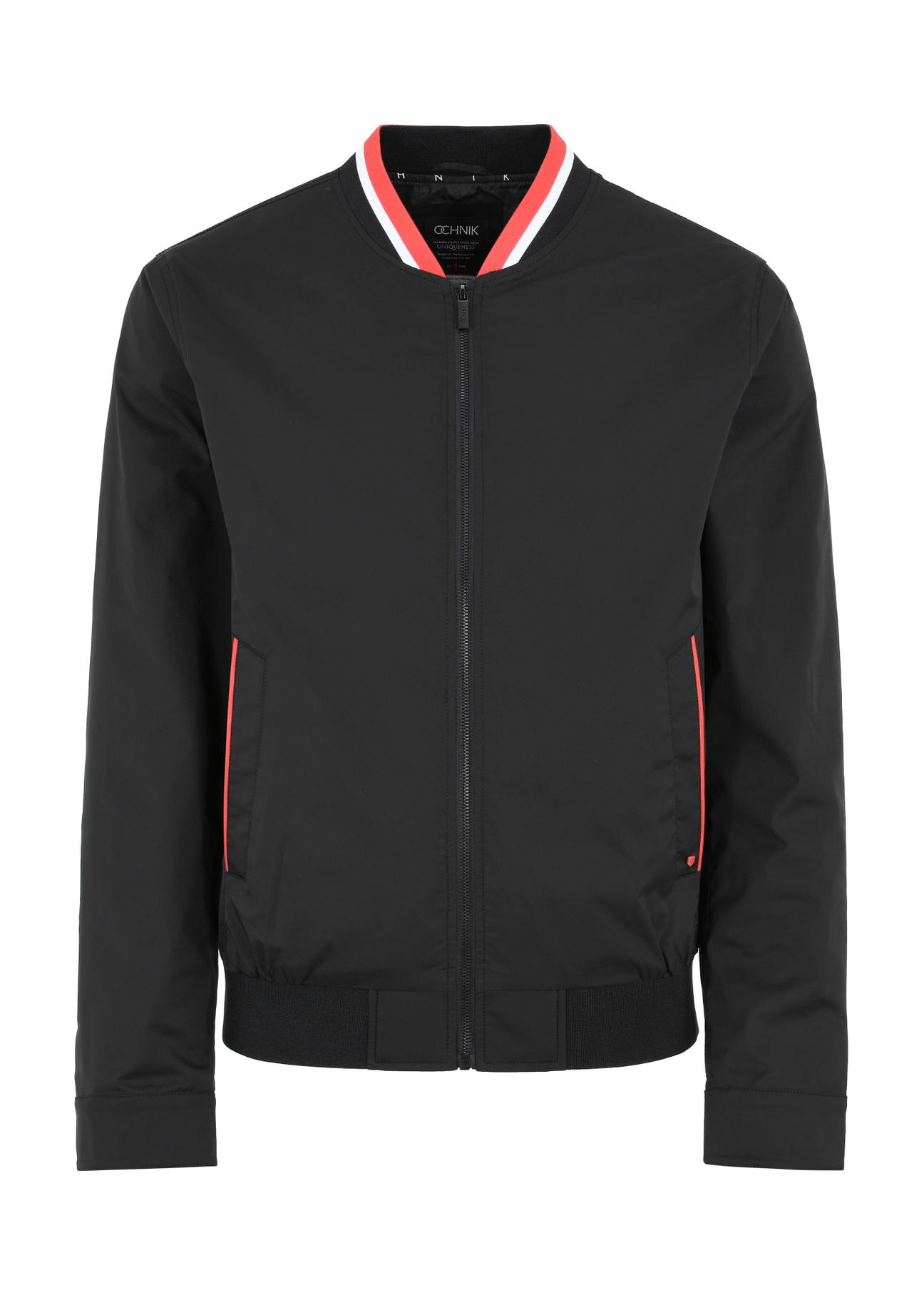 Black men's bomber jacket KURMT-0322-99(W24)-03