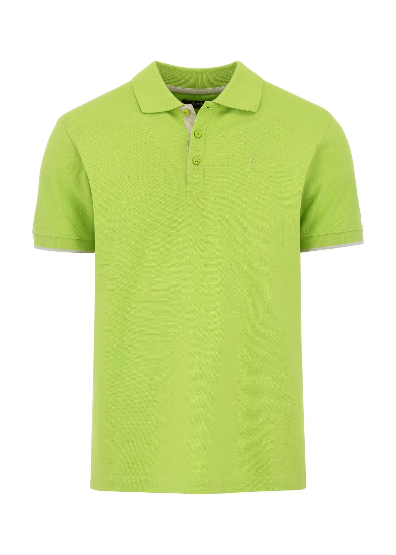 Men's lime green polo shirt POLMT-0045A-52(W24)-03