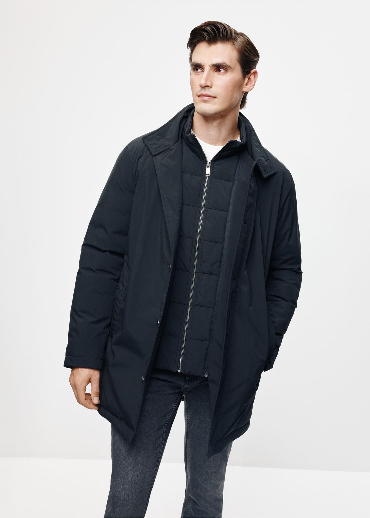 Men's black winter jacket KURMT-0336-99(Z24)