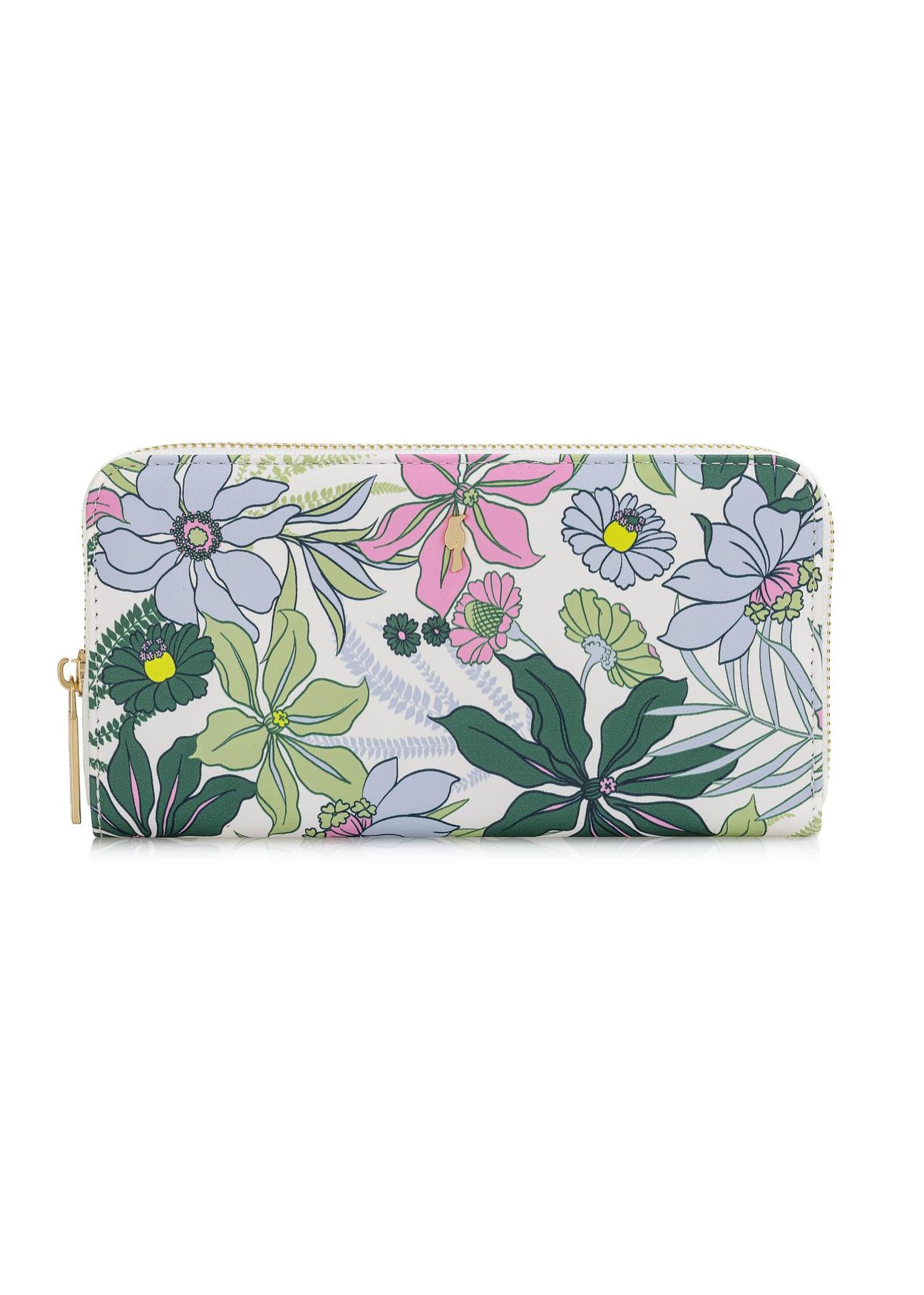 Large women's wallet in floral pattern POREC-0375-15(W24)-01