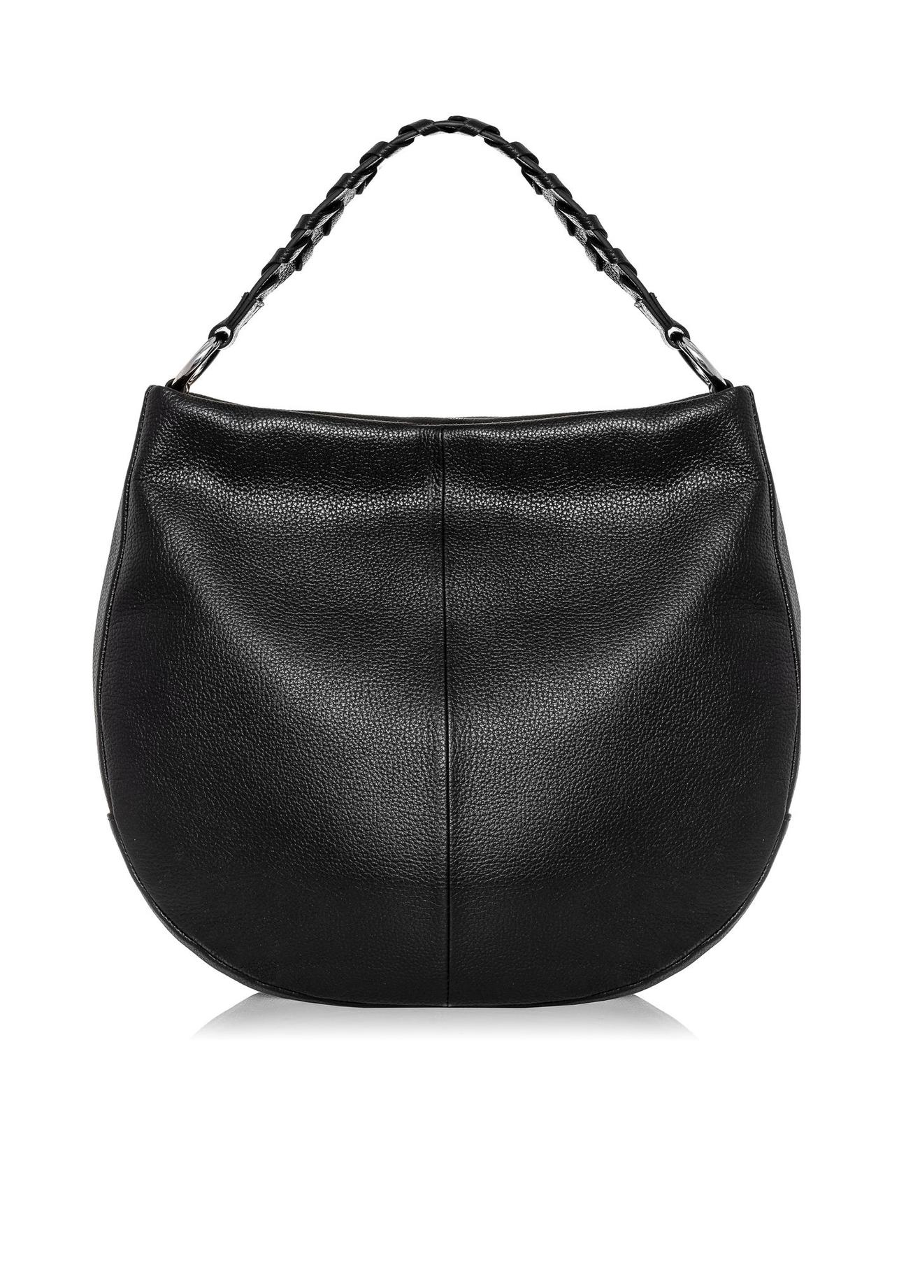 Women's semi-circular leather handbag TORES-0945-99(Z23)-04