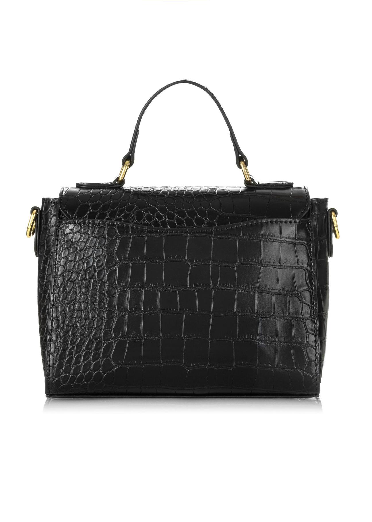 Black small croco women's handbag TOREC-0962-97(Z24) pic. 6