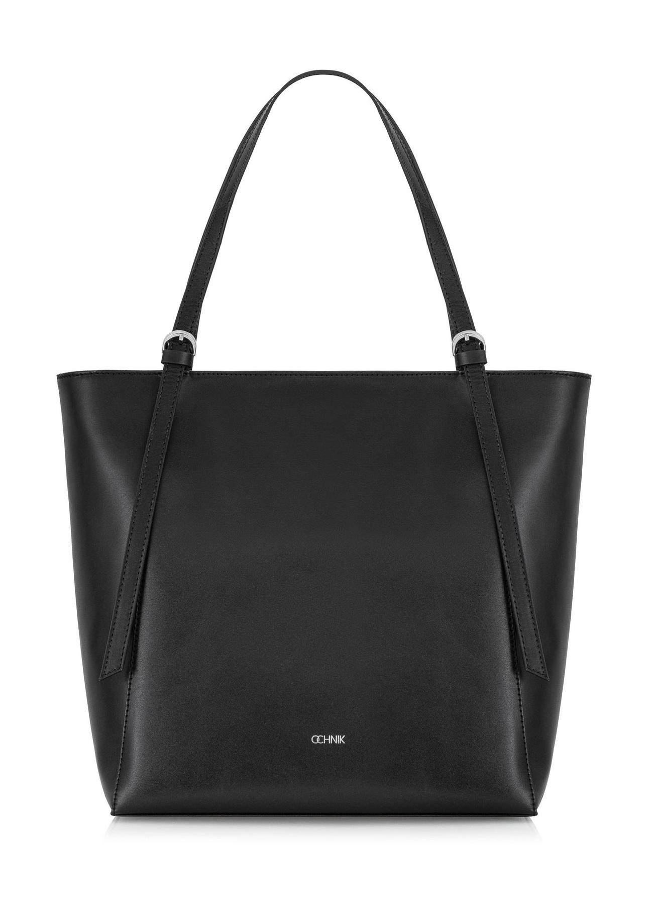 Capacious black women's shopper bag TORES-1058-99(Z24)-01