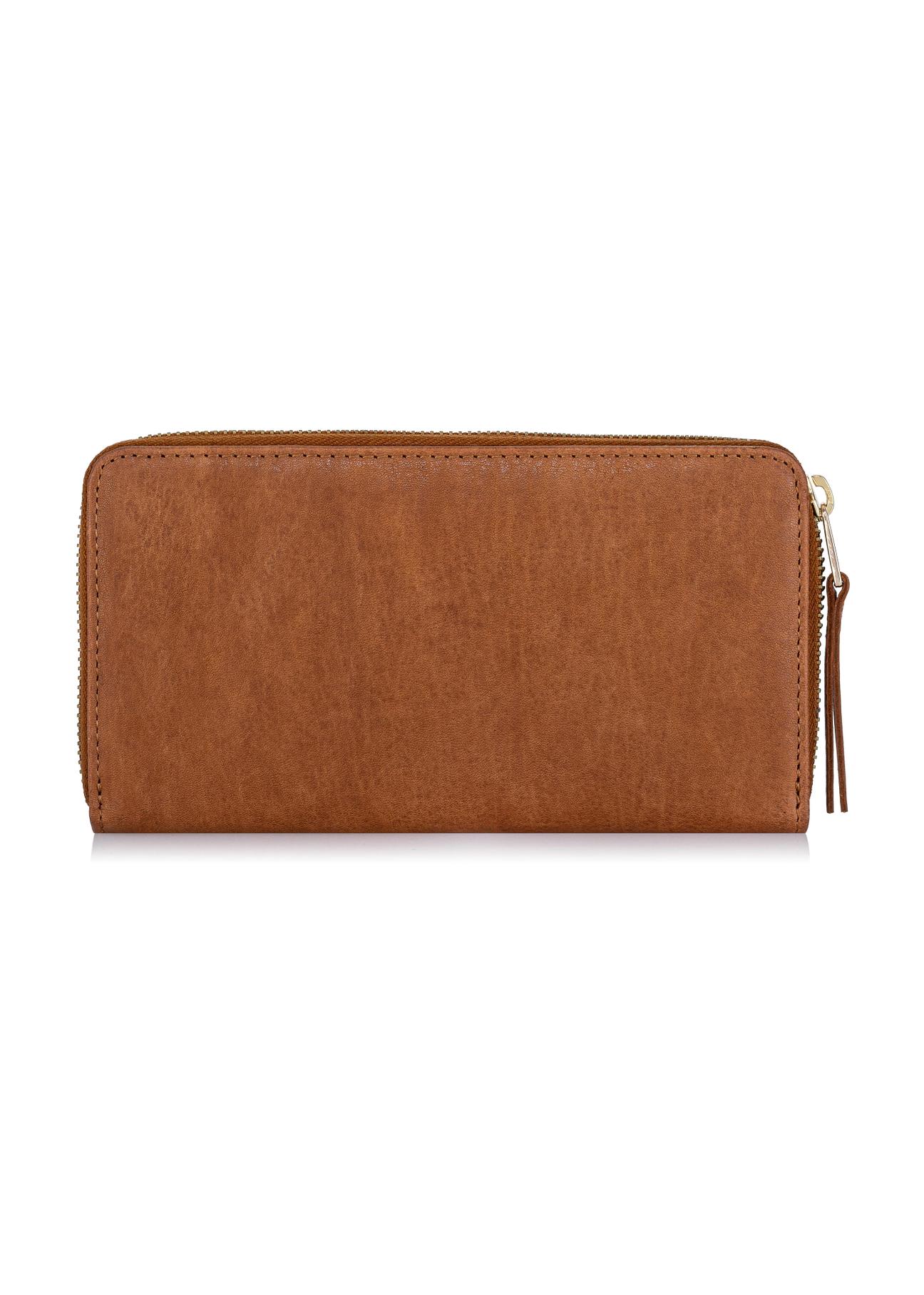 Brown leather women's wallet PORES-0851-88(W23)-04