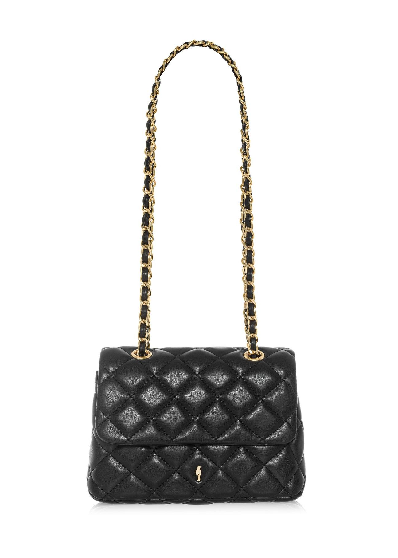 Black quilted women's handbag TOREC-0932B-99(W25)-01