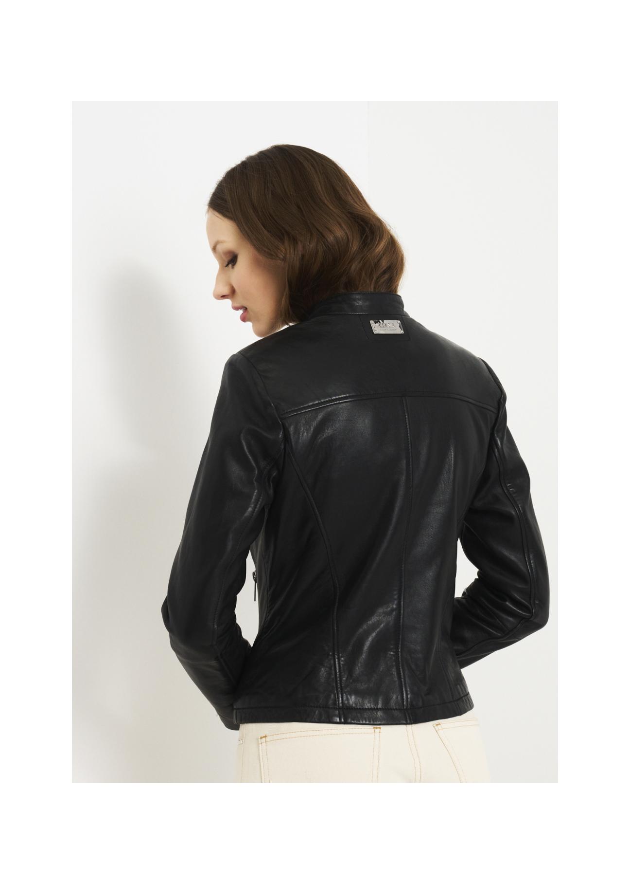 Women's black jacket with zipper KURDS-0345-5427(W23)-04