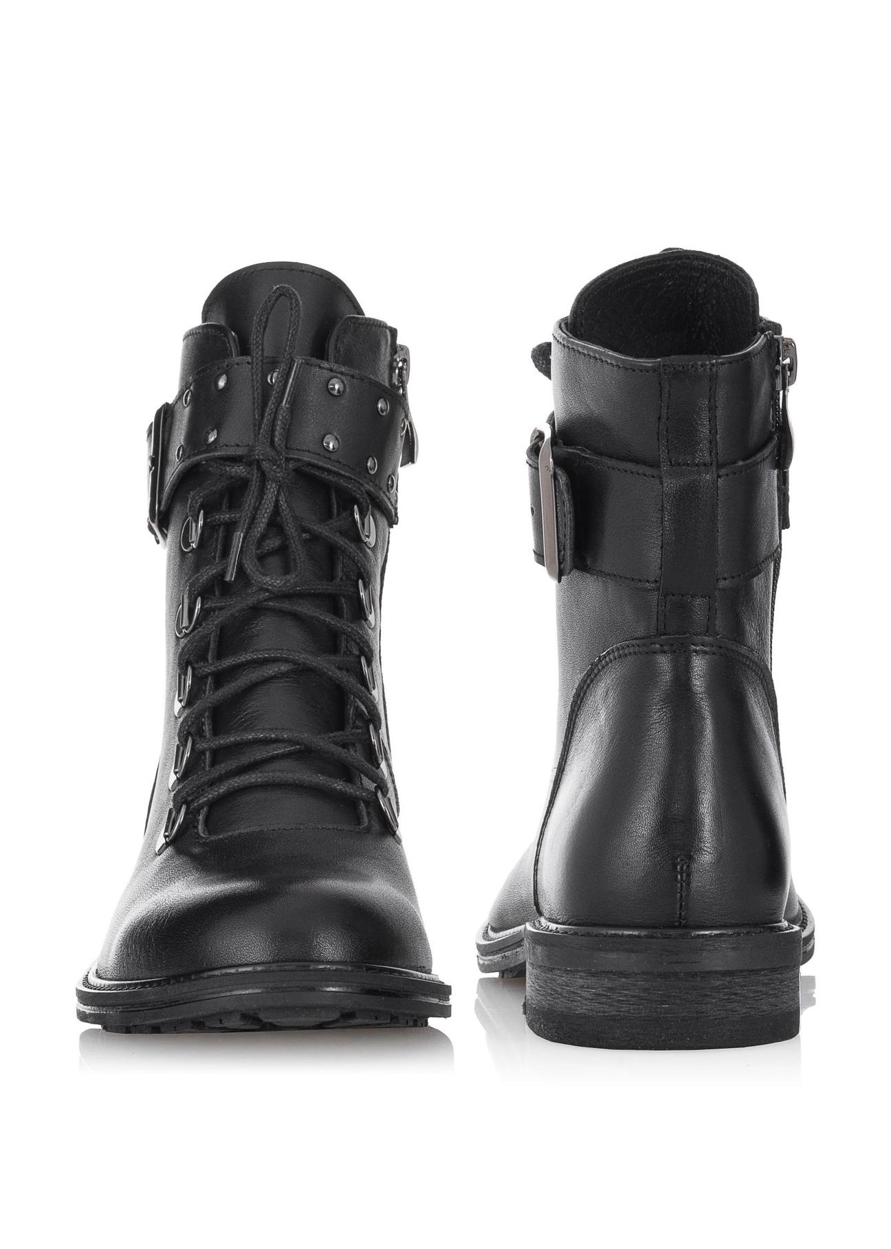 Black boots with buckle for women BUTYD-0841B-99(Z23)-03