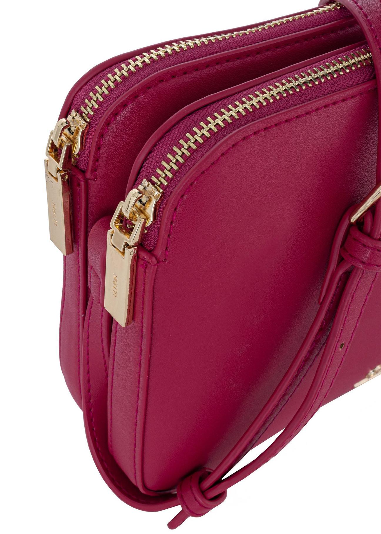 Fuchsia three-chambered women's handbag TOREC-0205C-65(W24)-06