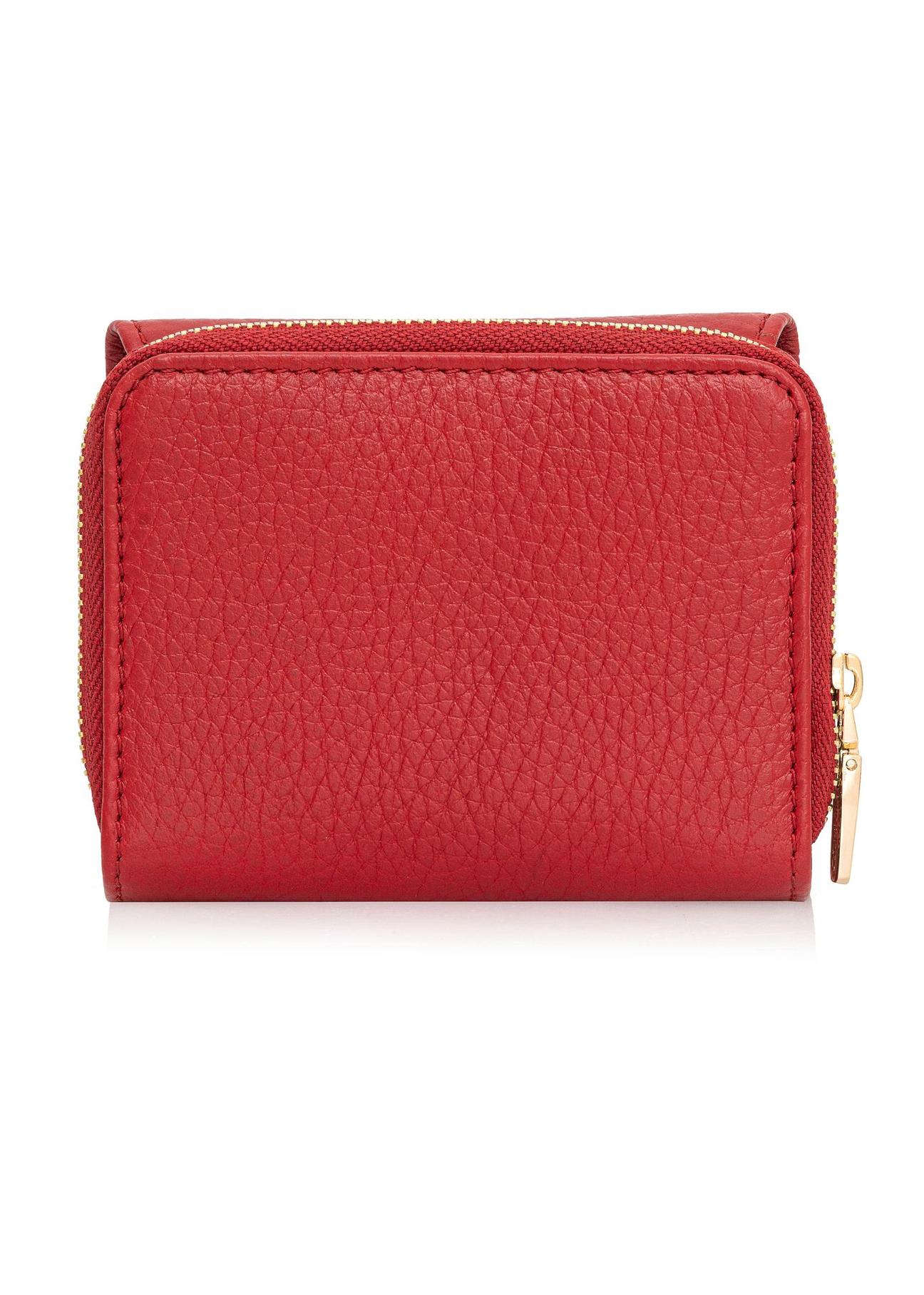 Small red leather women's wallet PORES-0802E-41(Z24)-04