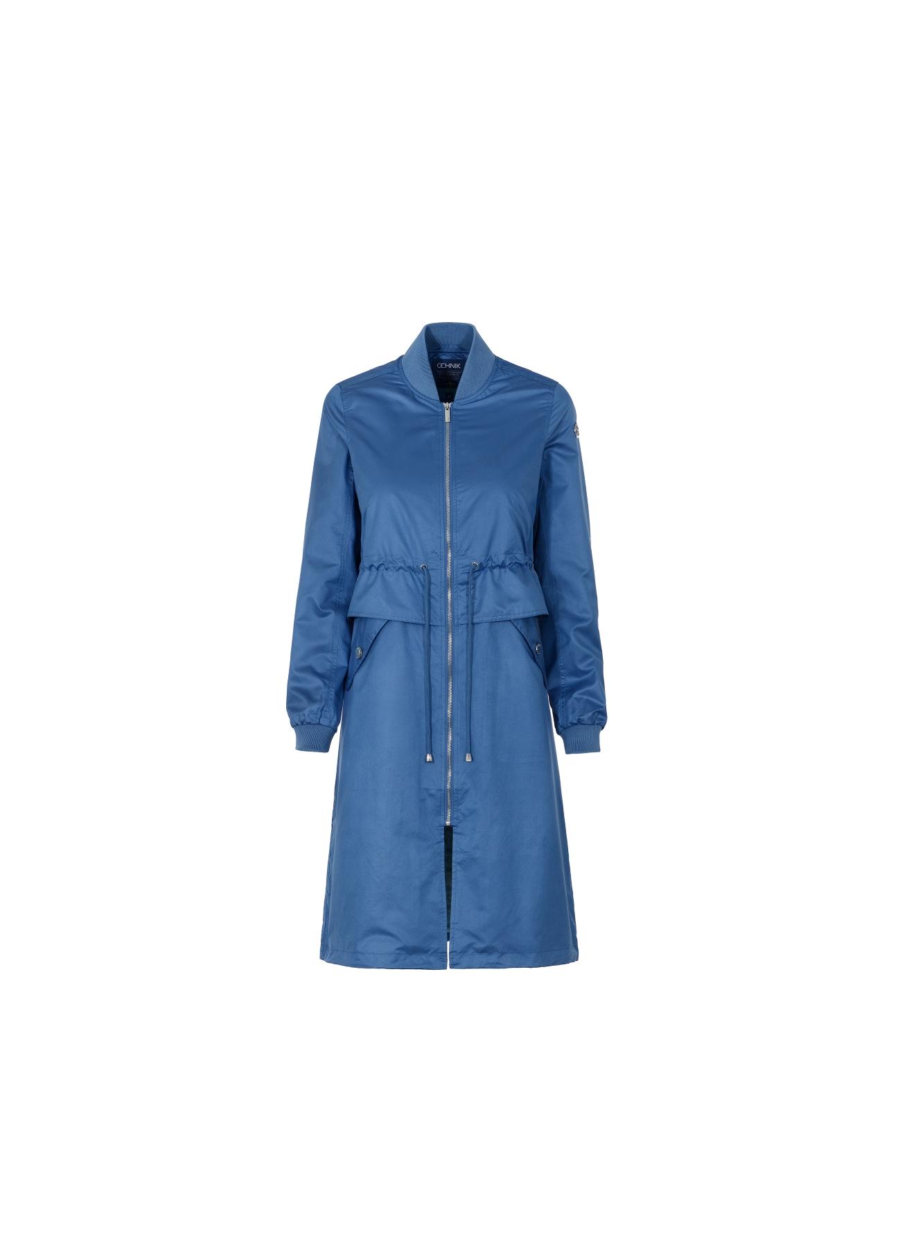 Women's long blue parka KURDT-0168-61(W19)-01