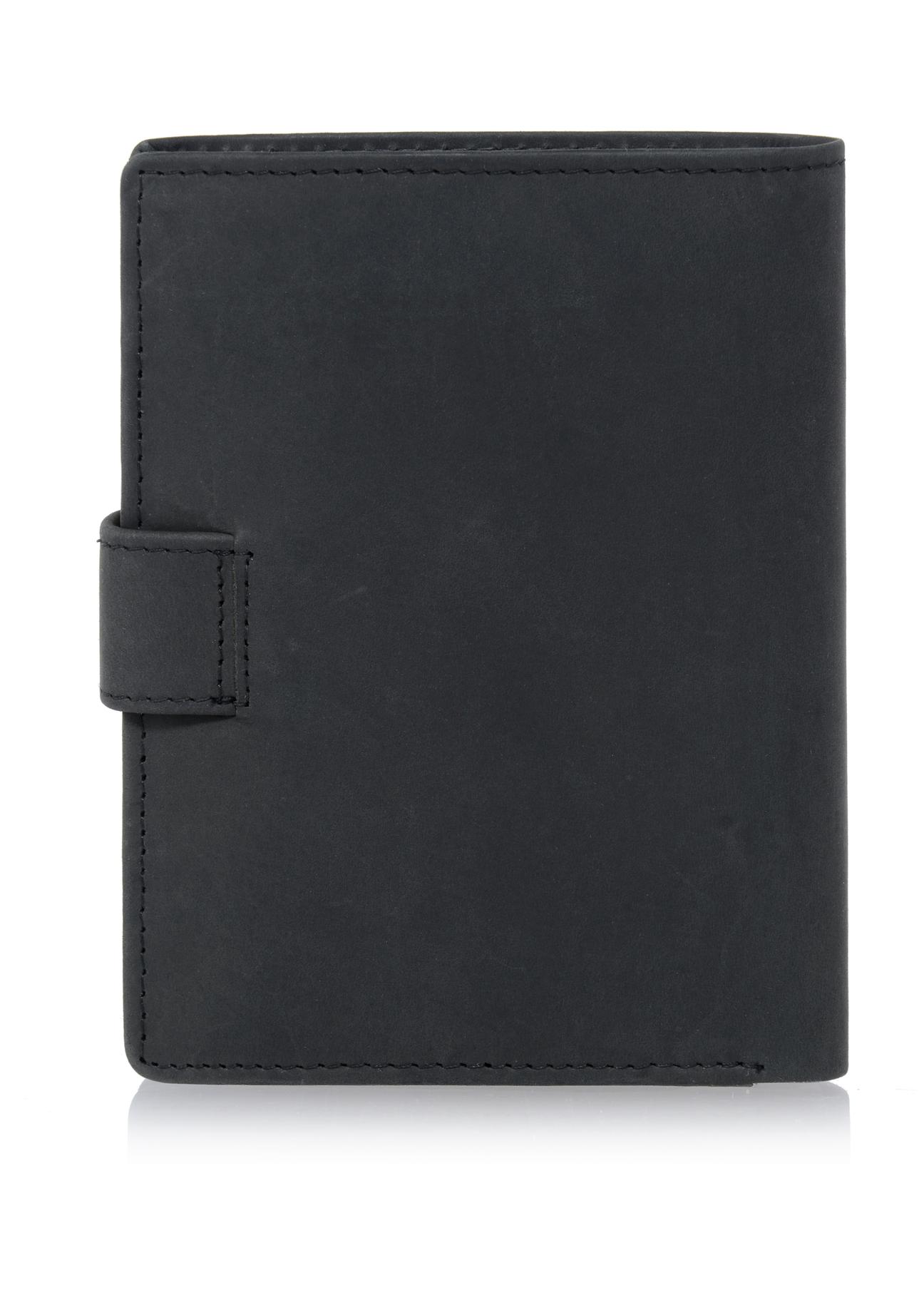 Black leather men's wallet PORMS-0543-99(W23)-02