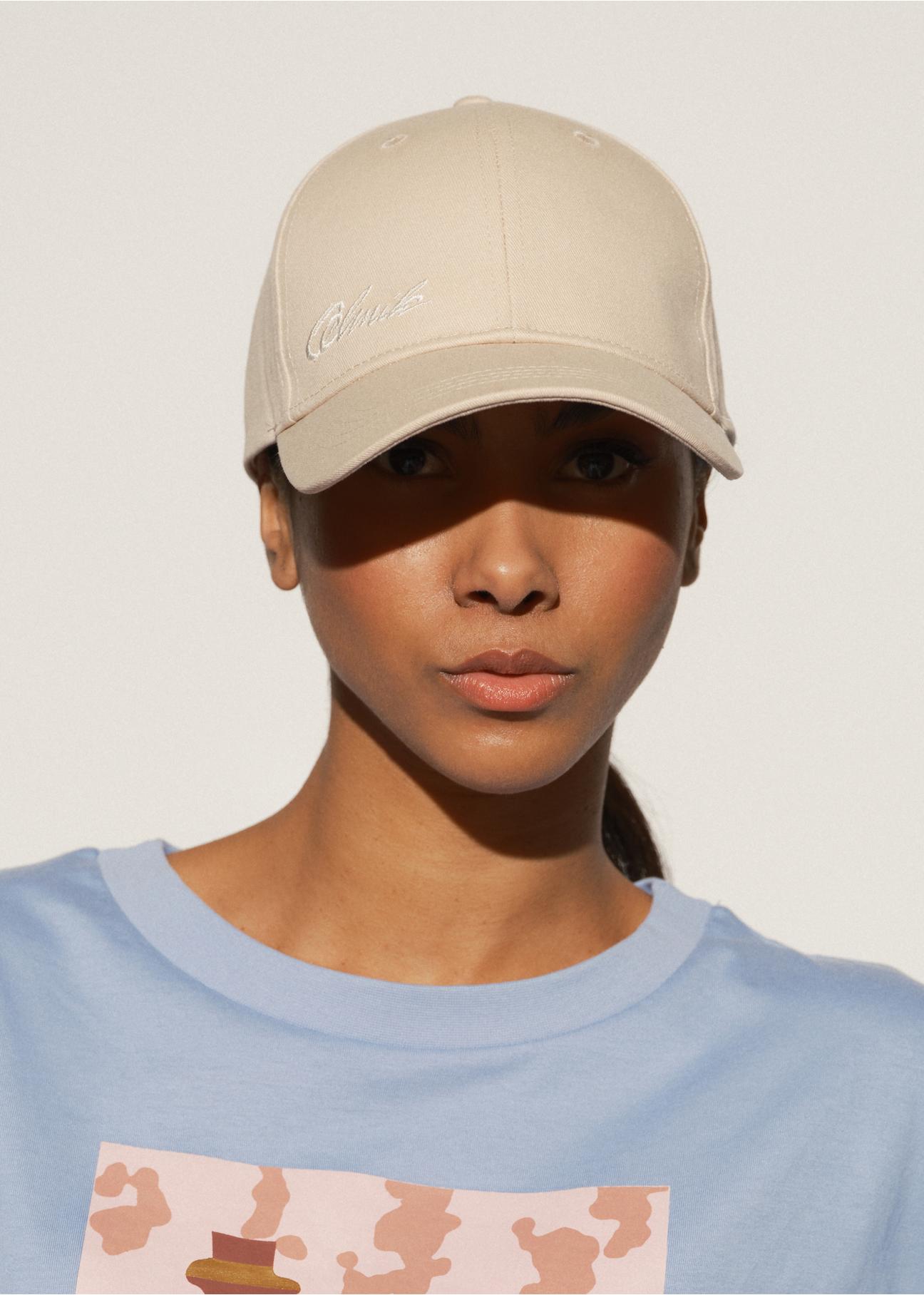 Beige baseball cap with logo CZALT-0008-80(W23)-04