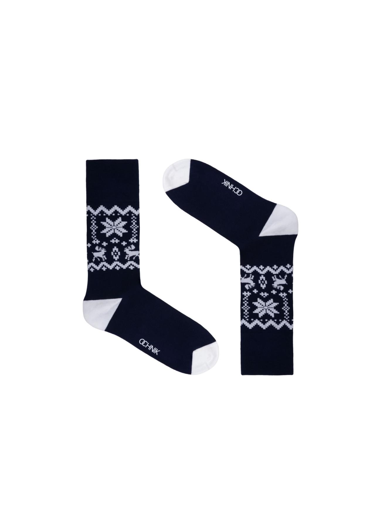 Men's socks with Norwegian pattern SKAMT-0125-69(Z23)-01