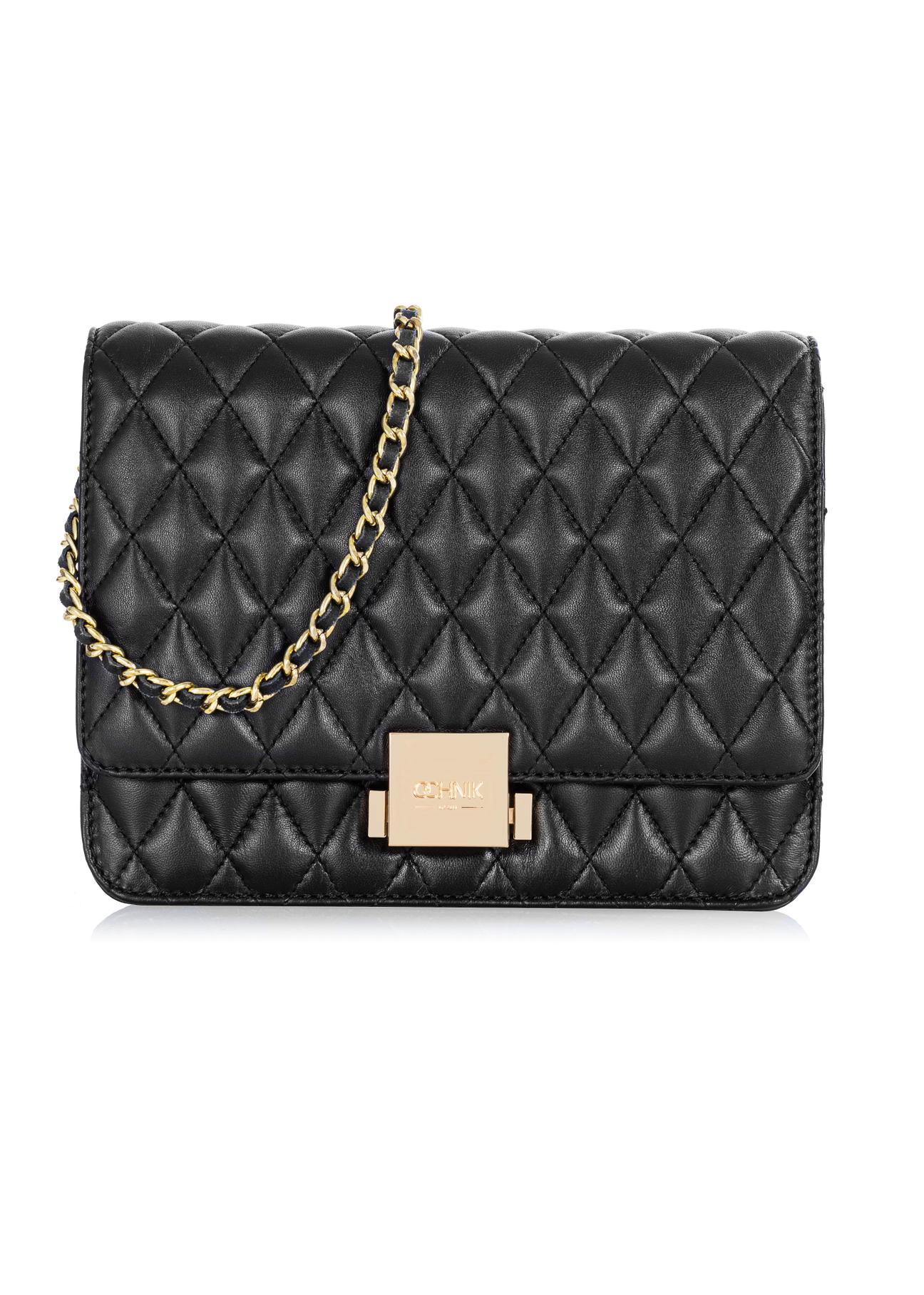 Women's quilted leather mailbag TORES-0907-99(W23)-01