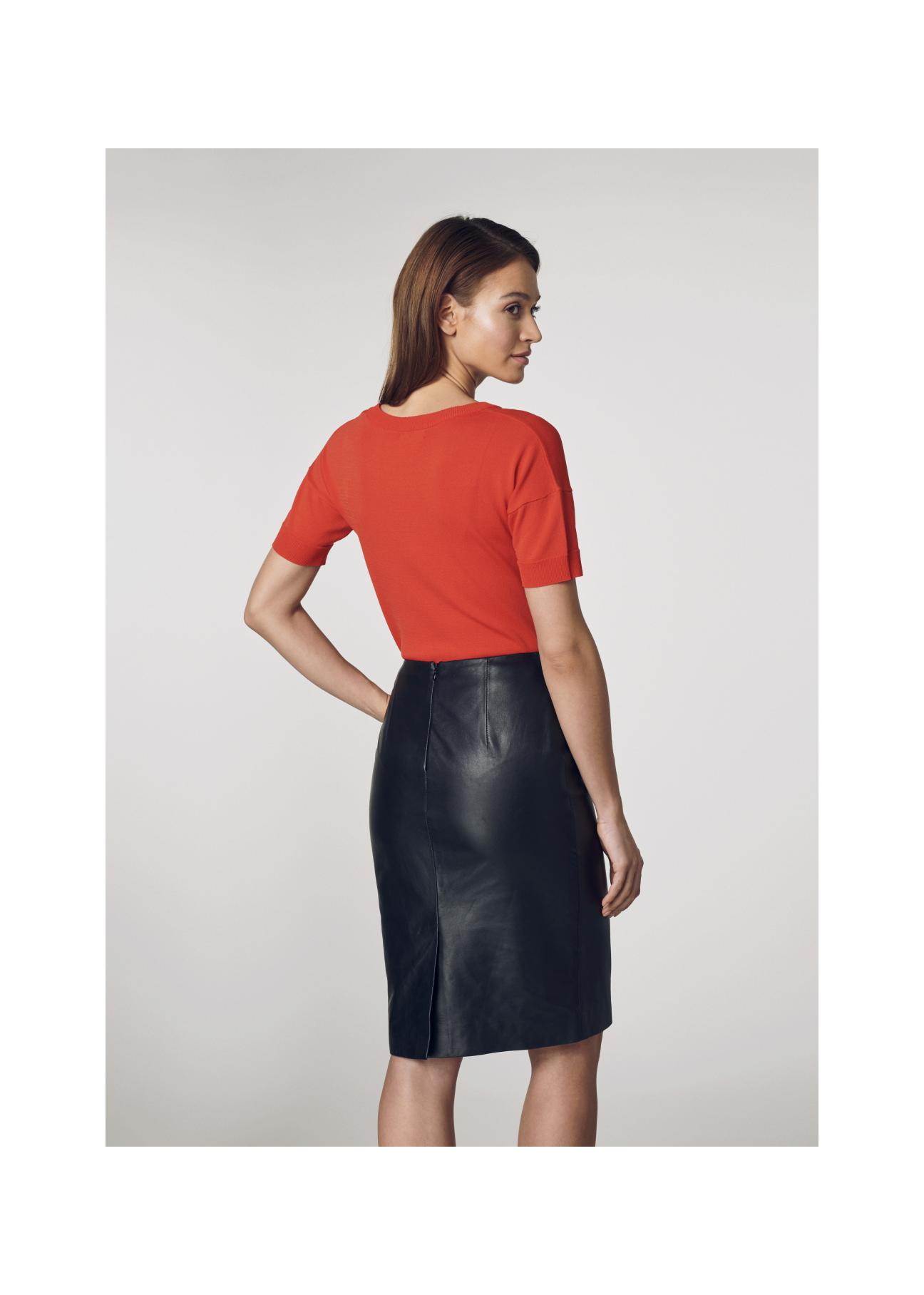 Women's pencil leather skirt SPCDS-0031-5010(W21)-05