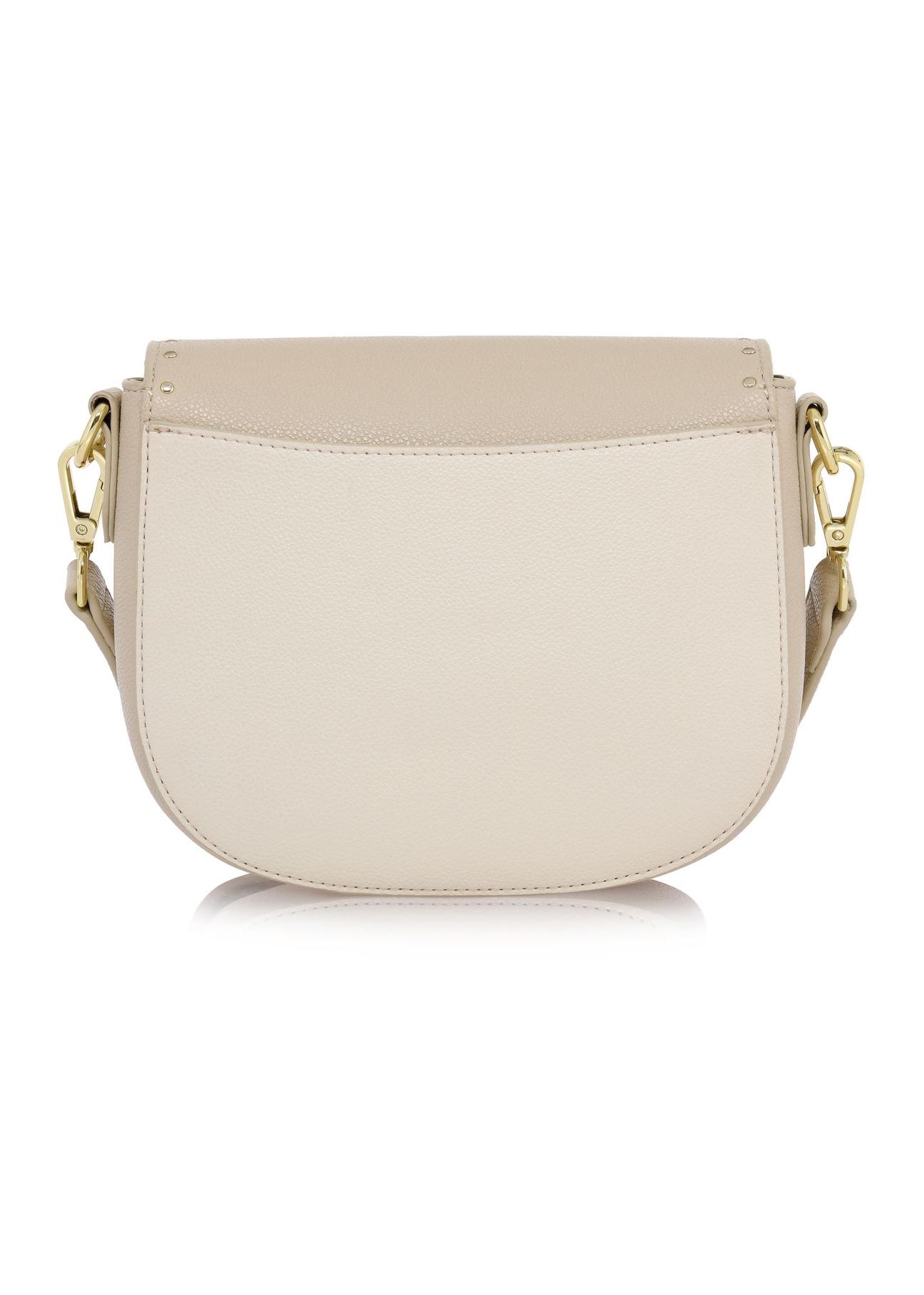 Women's small beige postbag TOREC-0880-81(W24)-03