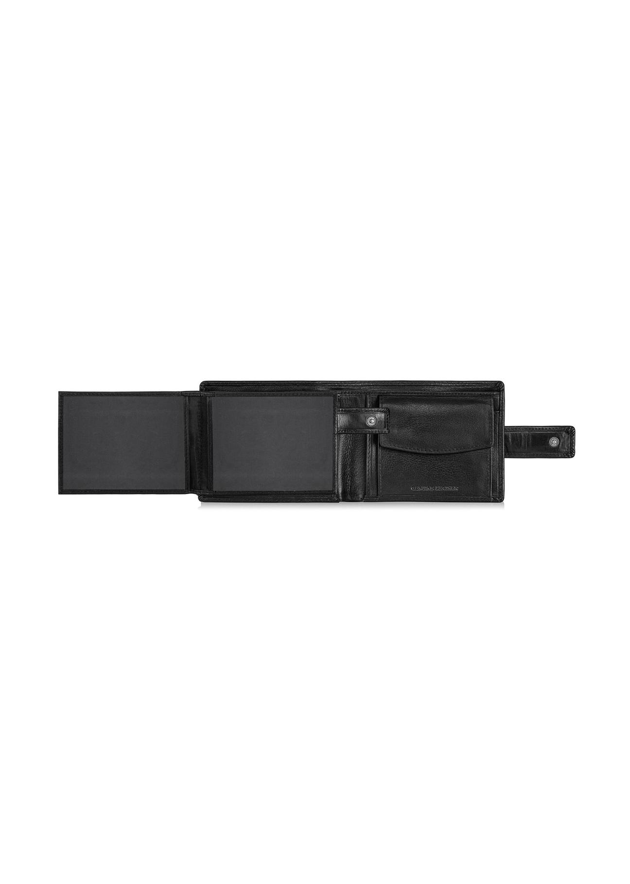 Black leather men's wallet PORMS-0622-99(Z24)-08