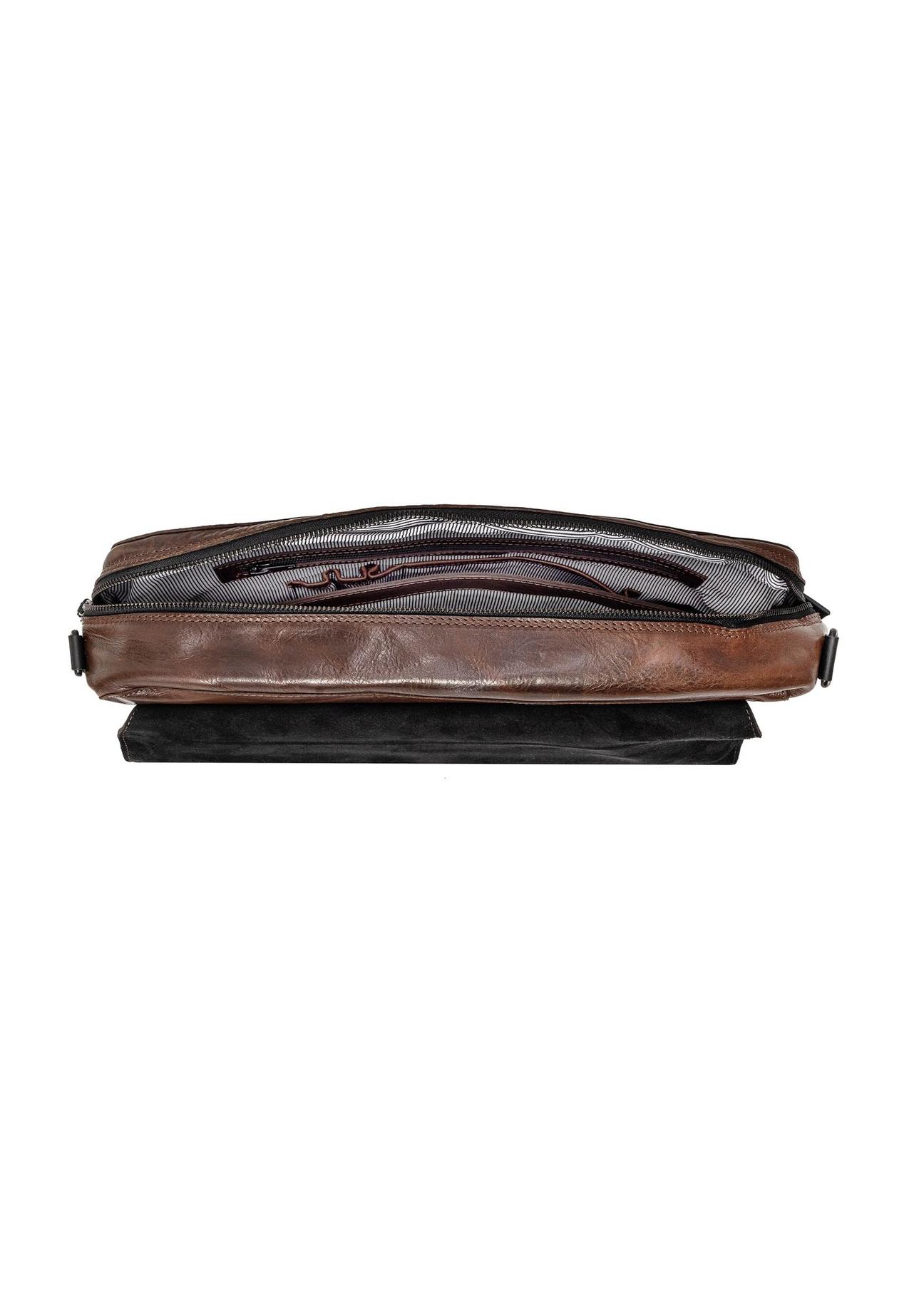 Brown leather men's briefcase TORMS-0102B-79(Z24)-06