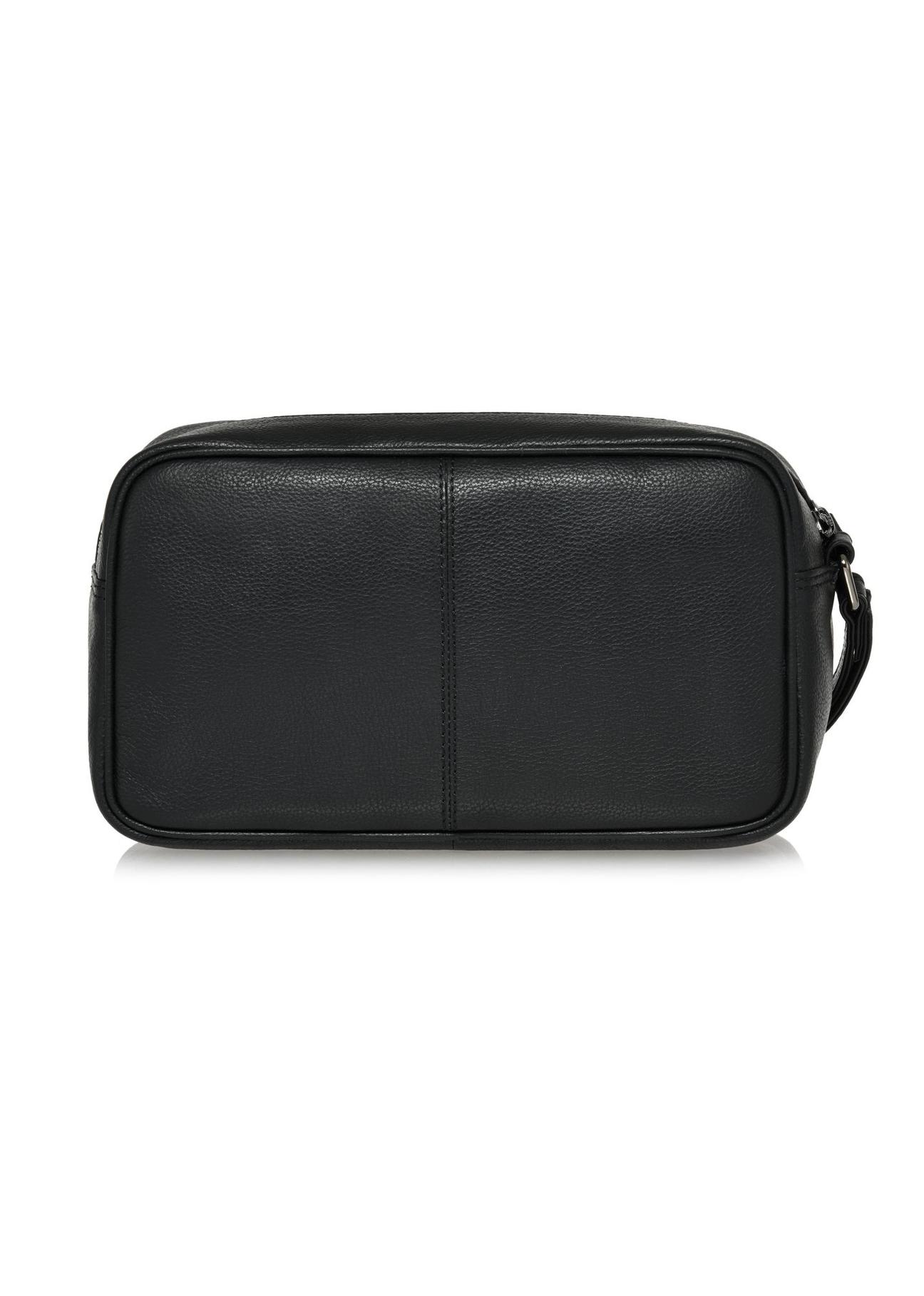 Black men's cosmetic bag with logo TORMS-0182C-99(Z24)-04