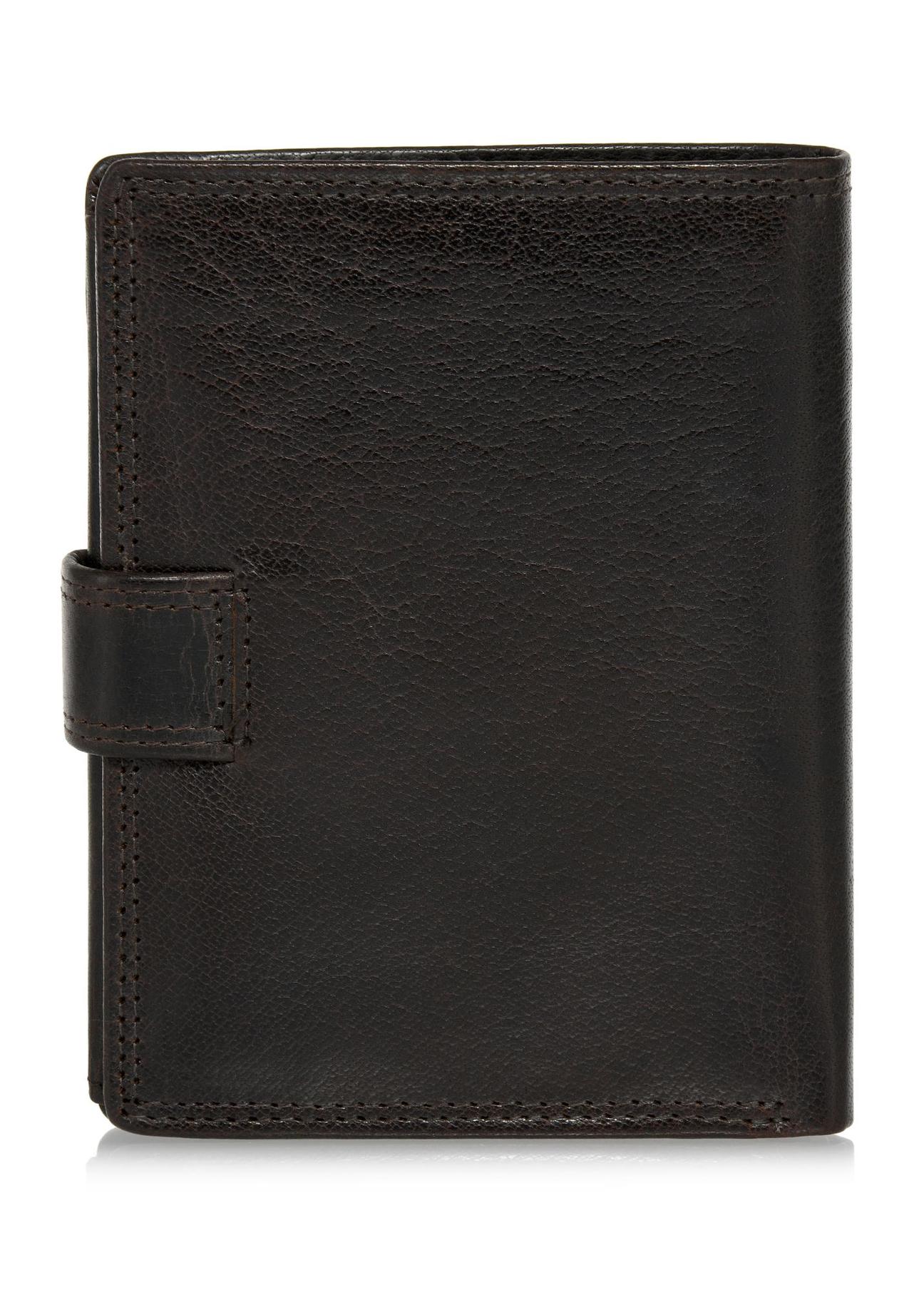 Brown lacquered leather men's wallet PORMS-0552-89(W24)-02