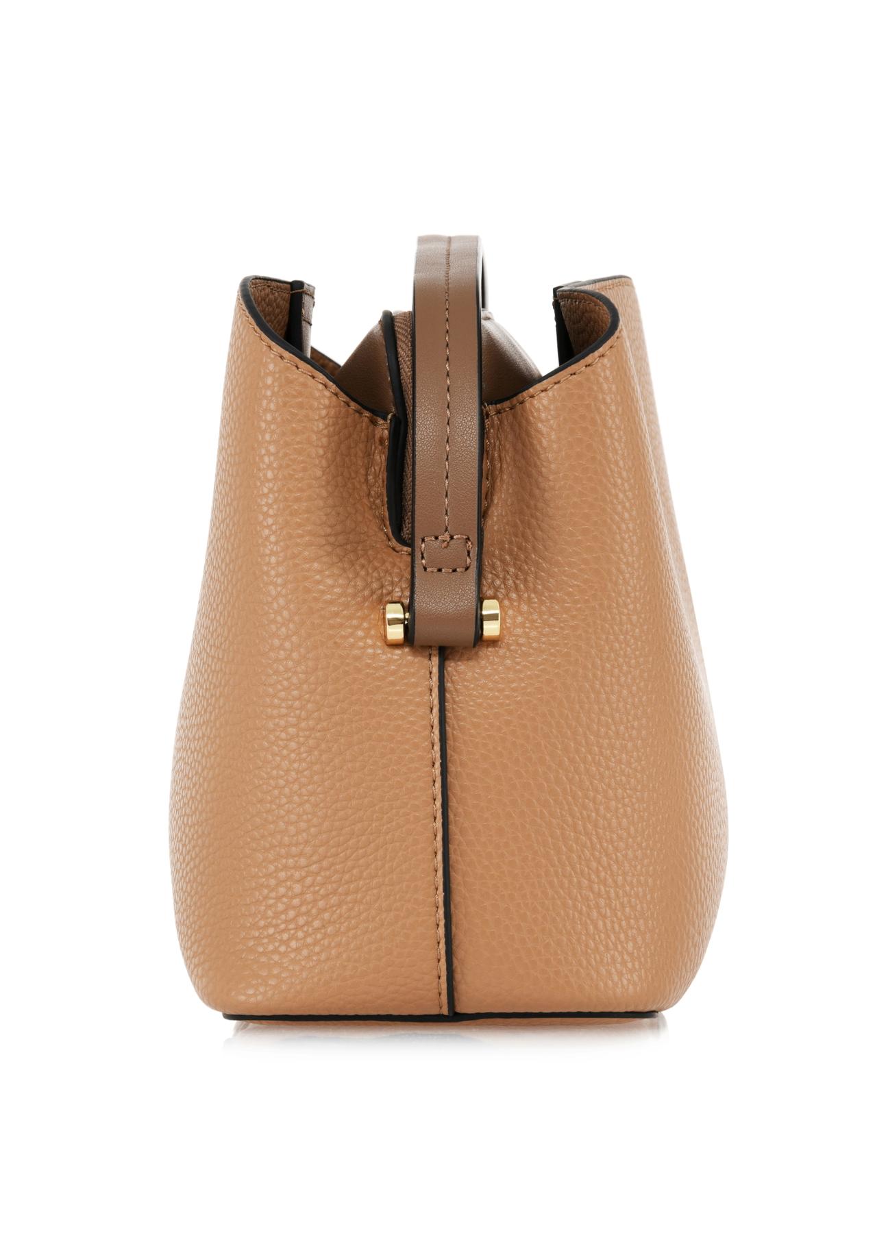 Beige women's handbag with strap TOREC-0768A-80(W24)-04