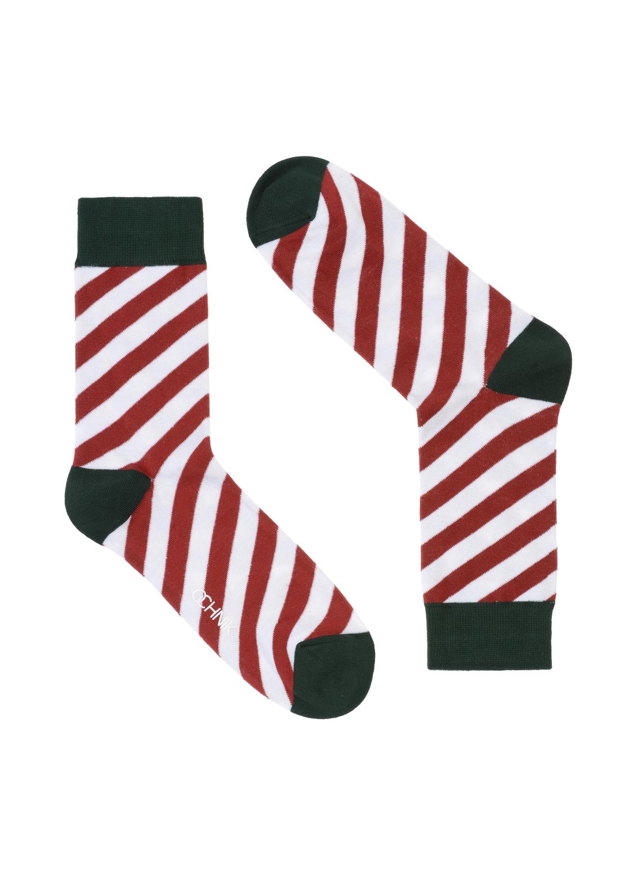 Christmas striped men's socks SKAMT-0169-15(Z24)-01