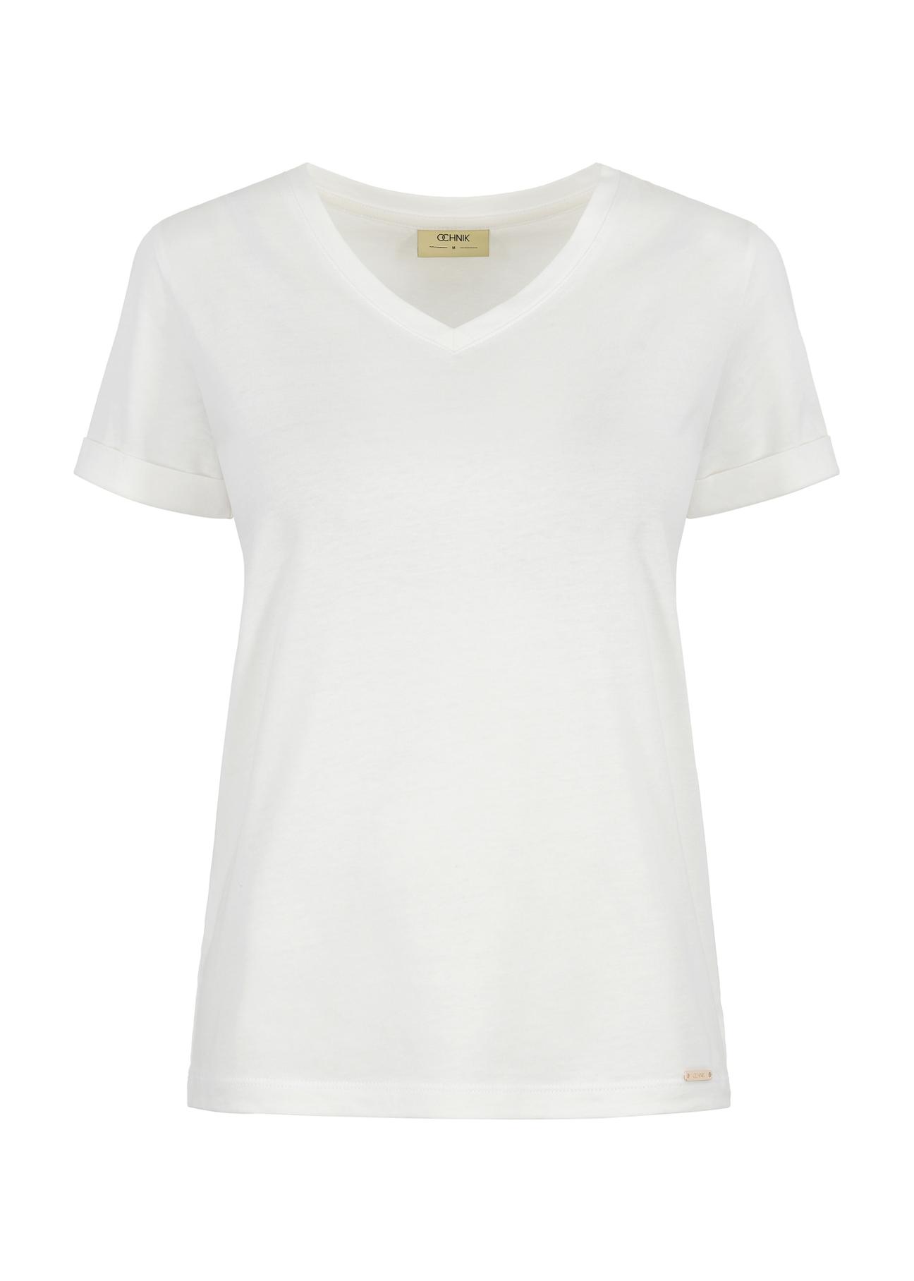 Cream Women's Chest T-Shirt TSHDT-0118-12(W24)-03