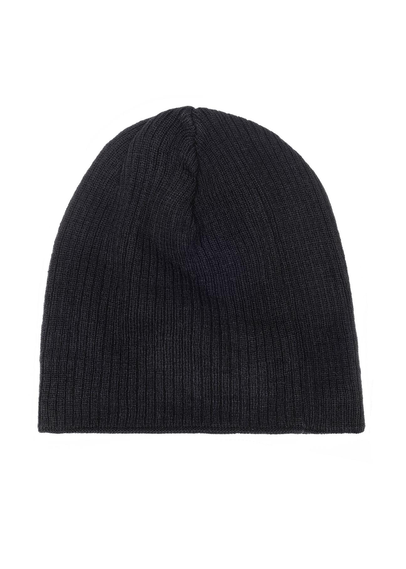 Classic black men's winter cap CZAMT-0046A-99(Z24)