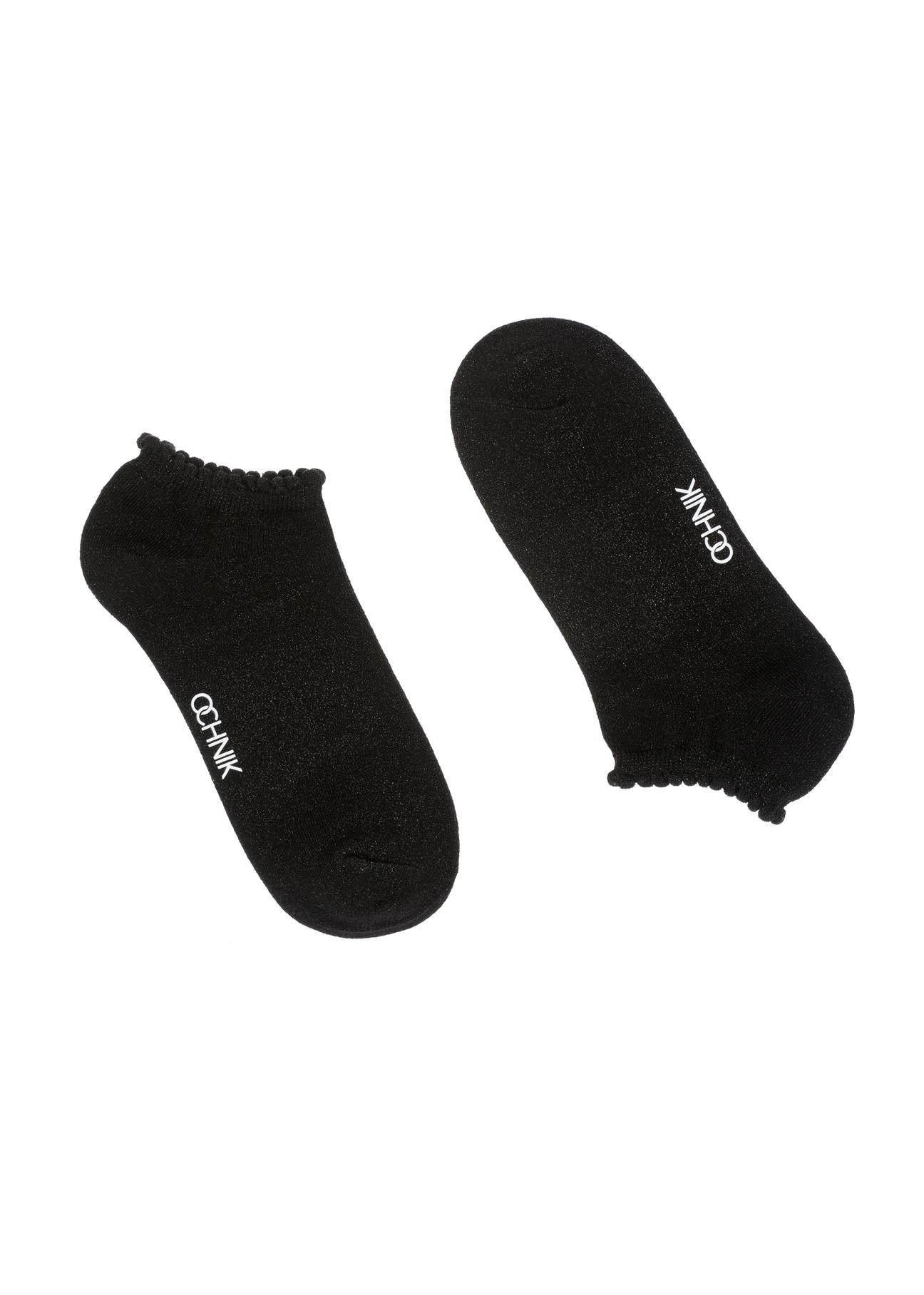 Women's short black socks SKADT-0055A-99(W24)-01