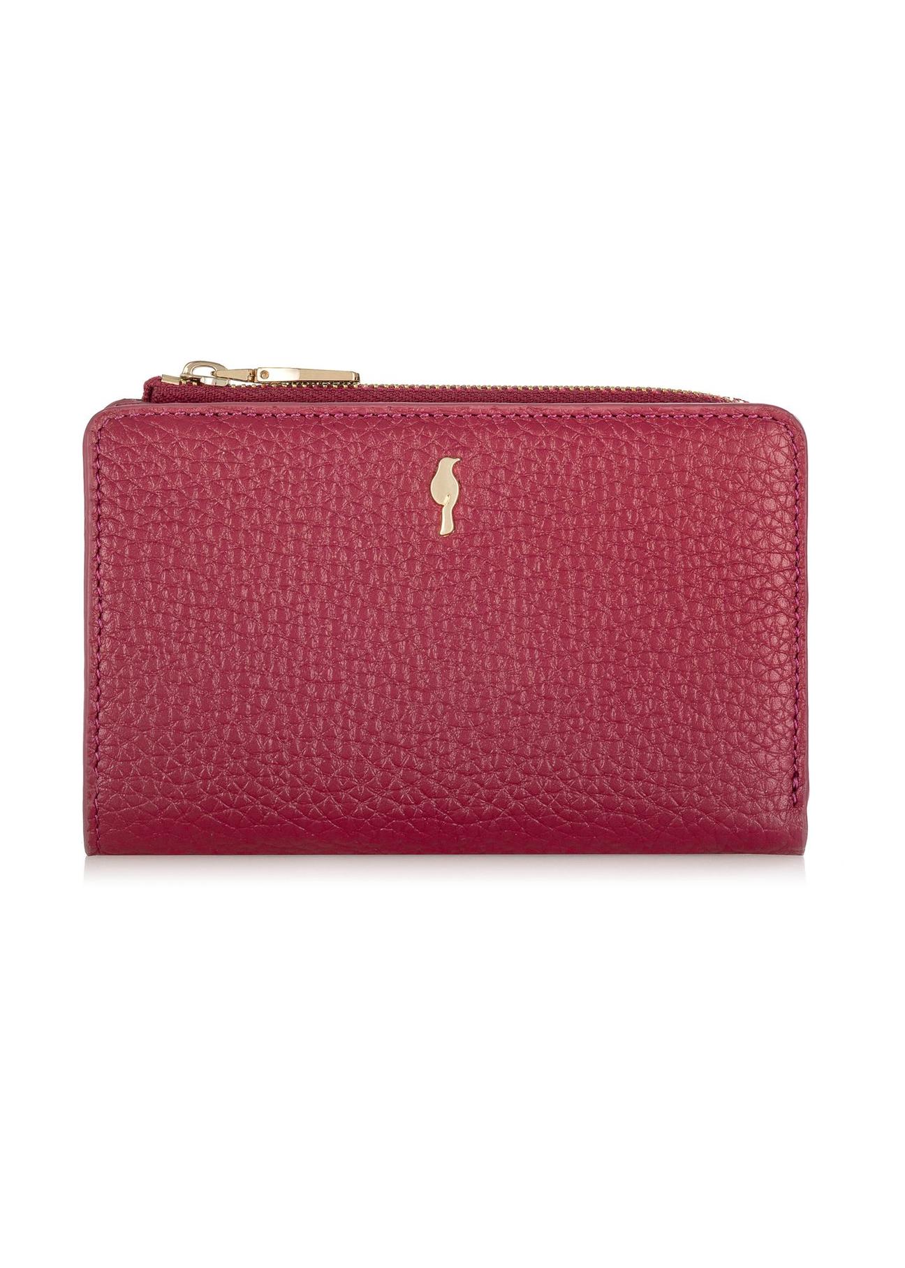 Women's pink leather wallet PORES-0904-34(W24)-01