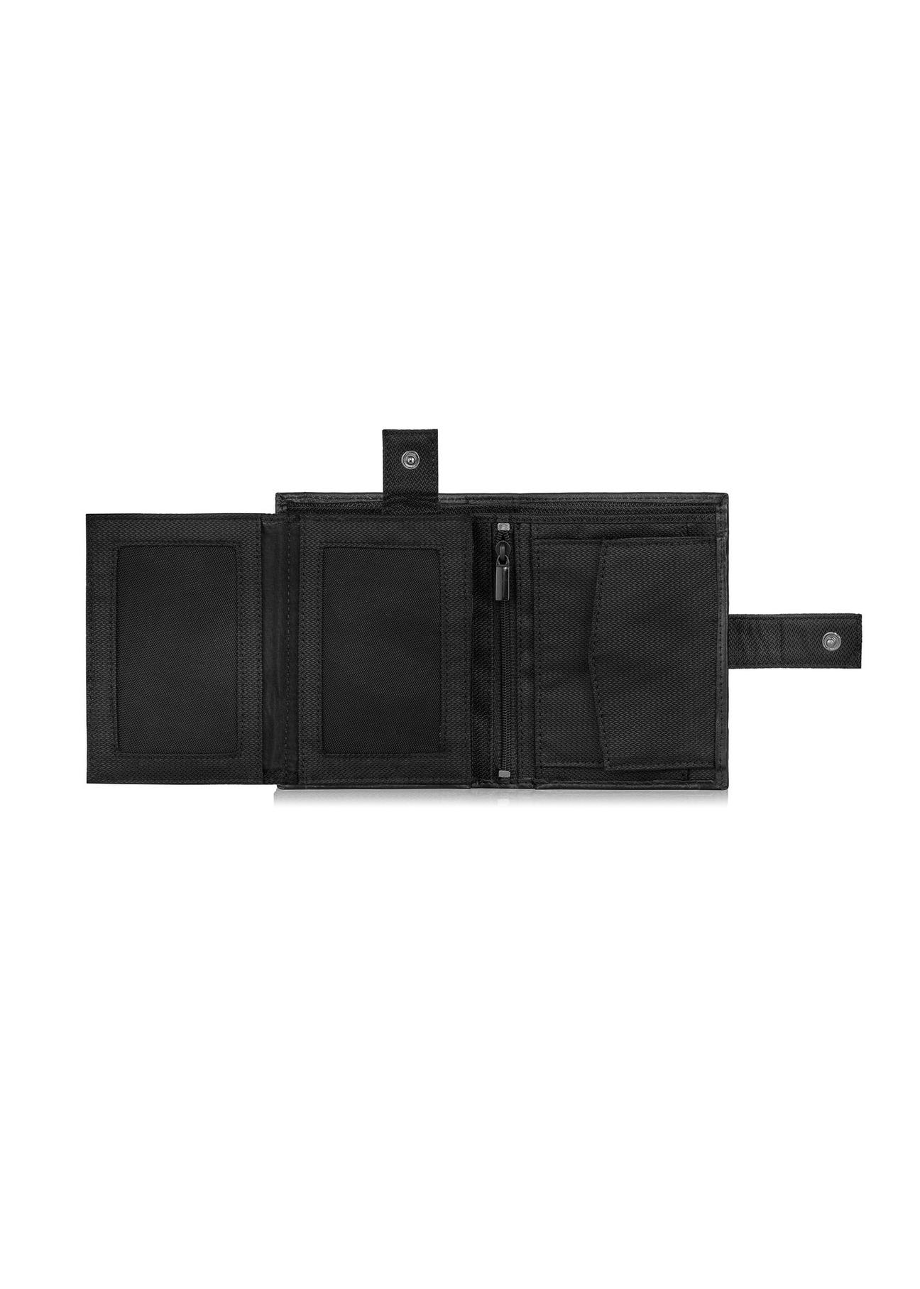 Black folding men's wallet PORMN-0017-99(Z23)-04