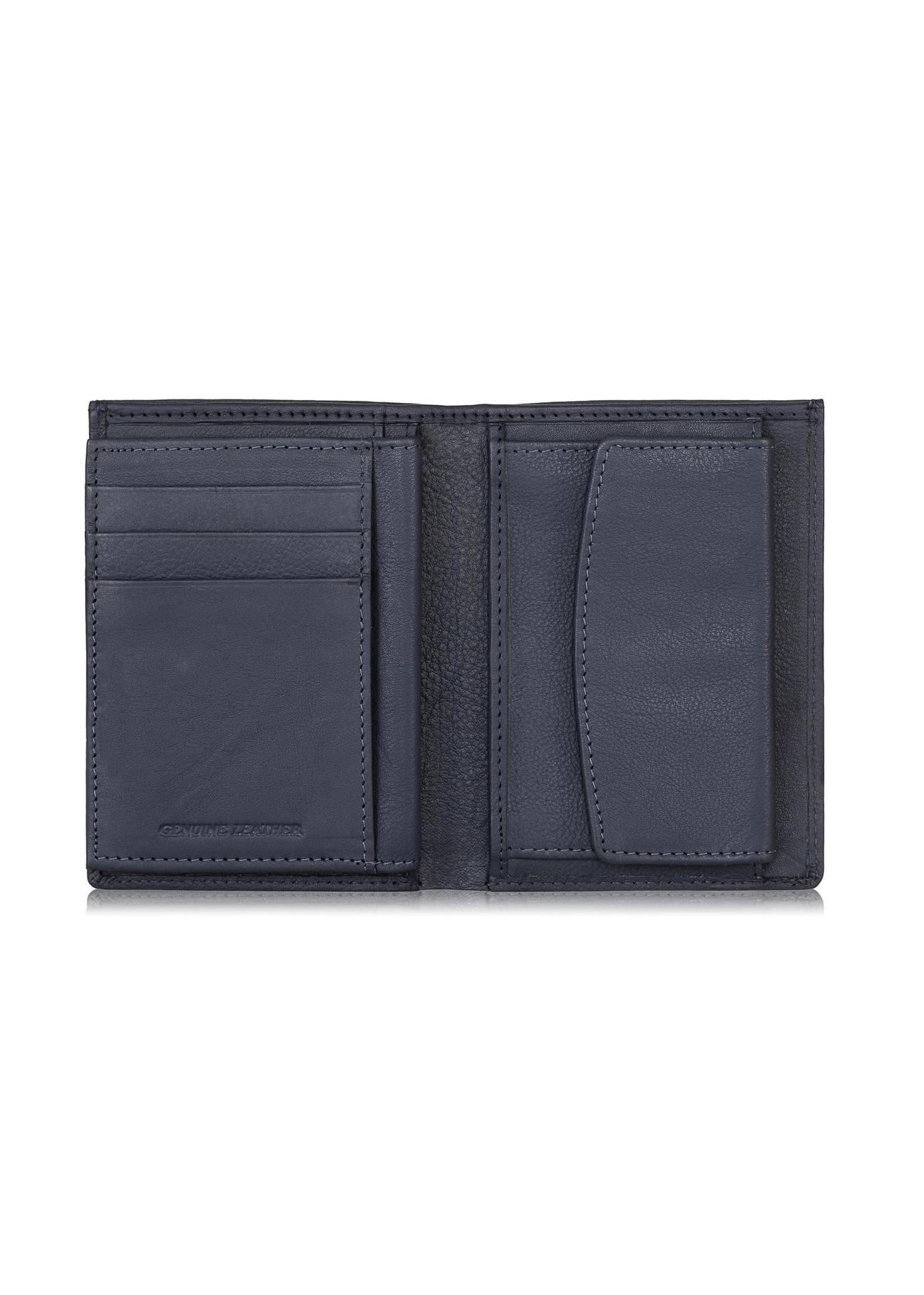 Men's graphite leather wallet PORMS-0545-95(Z23)-03