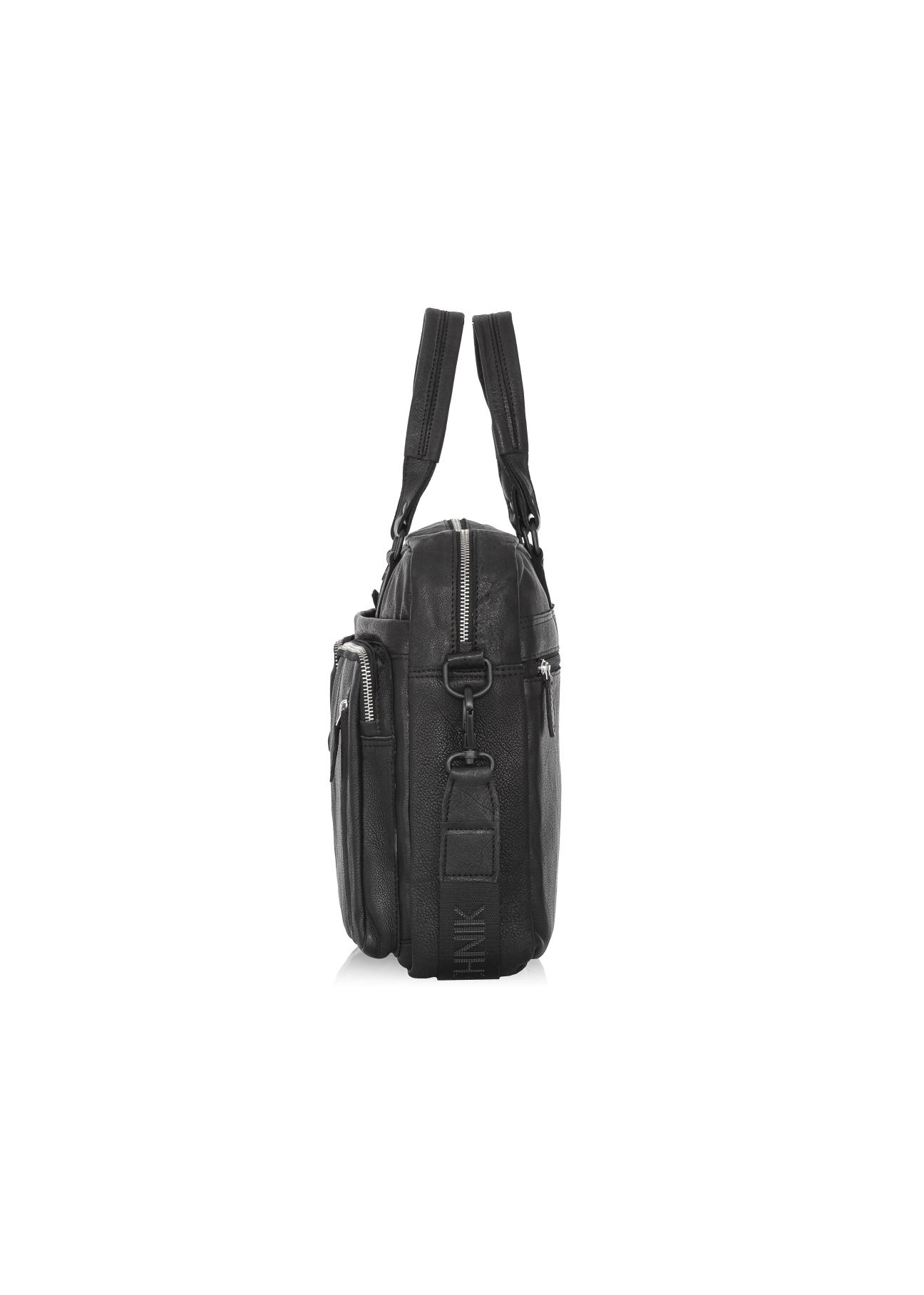 Black leather men's bag TORMS-0046N-99(Z24)-03