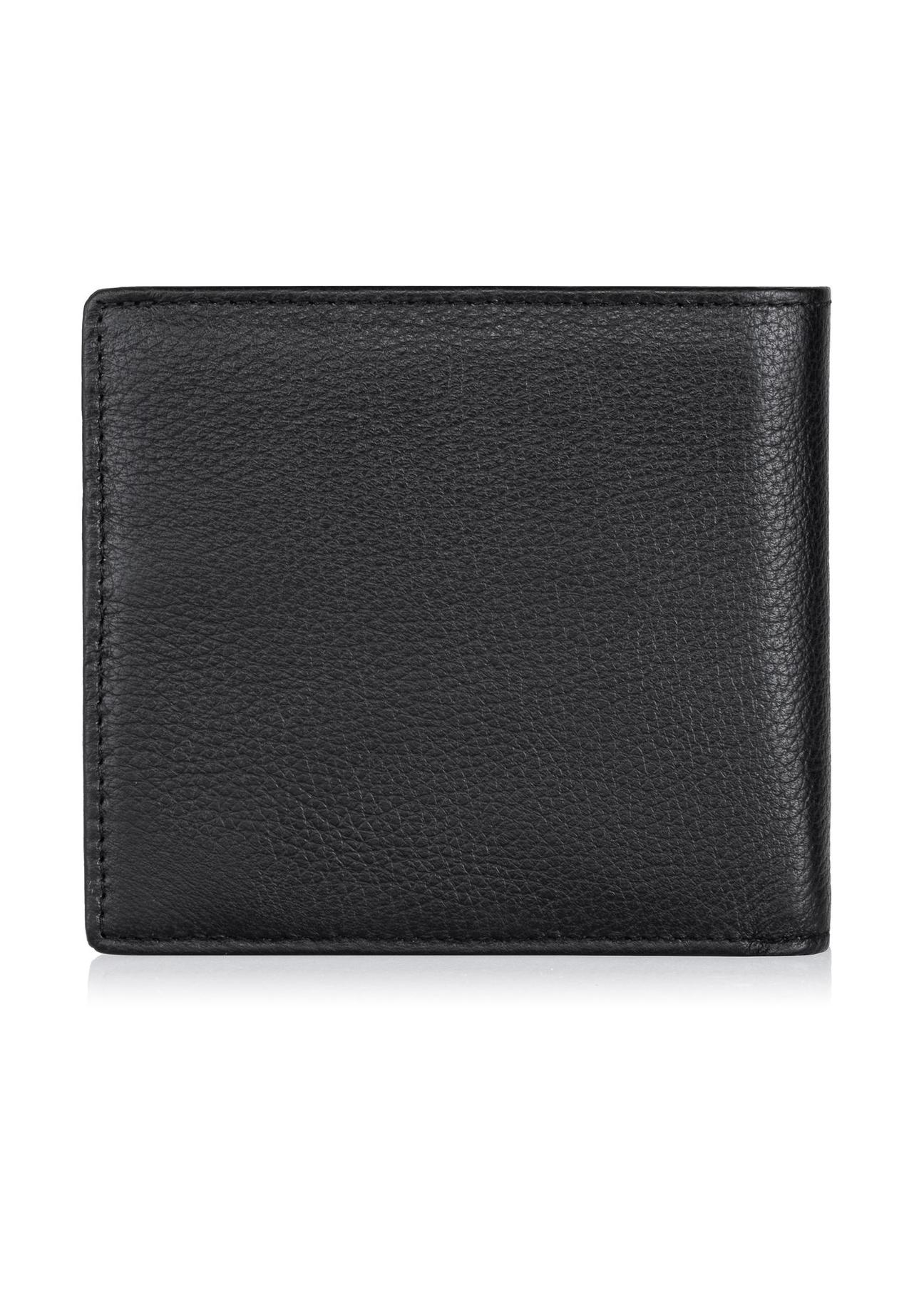 Men's leather wallet with stitching PORMS-0522-99(W23)-03