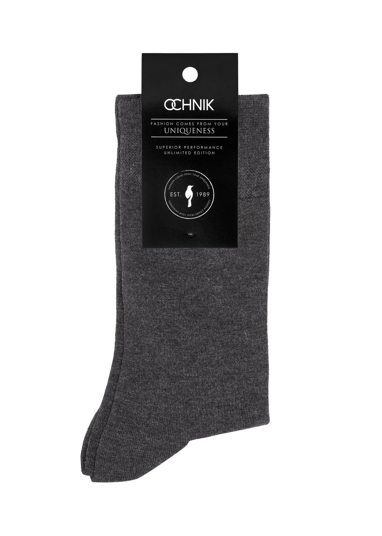 Long grey men's socks SKAMT-0175-91(Z23)-02