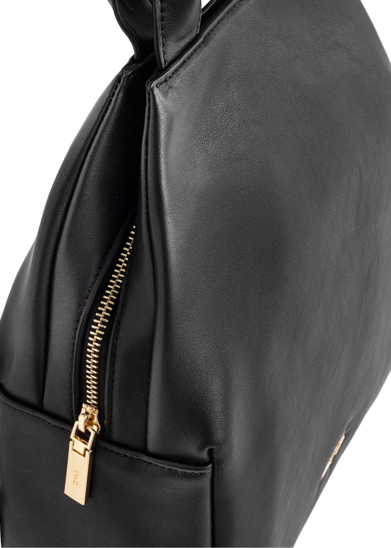 Black women's backpack made of imitation leather TOREC-0923A-99(W25)