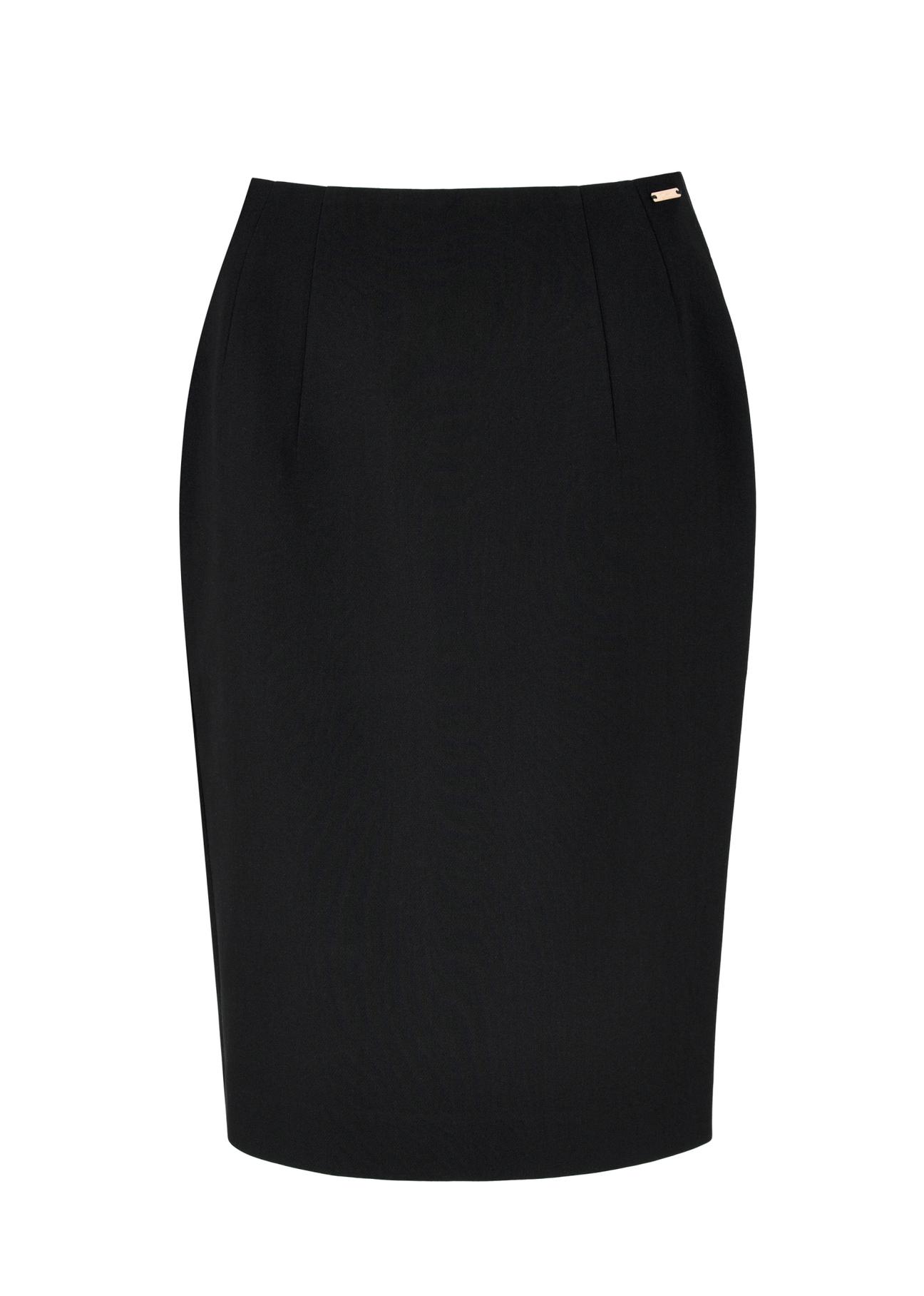 Classic black pencil skirt SPCDT-0088-99(W24)-04