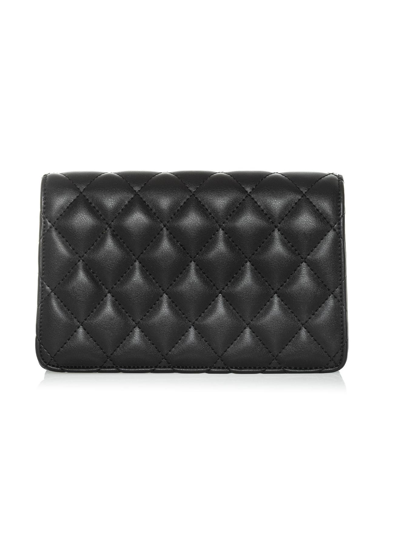 Black small quilted women's handbag TOREC-1033-99(W25)-04