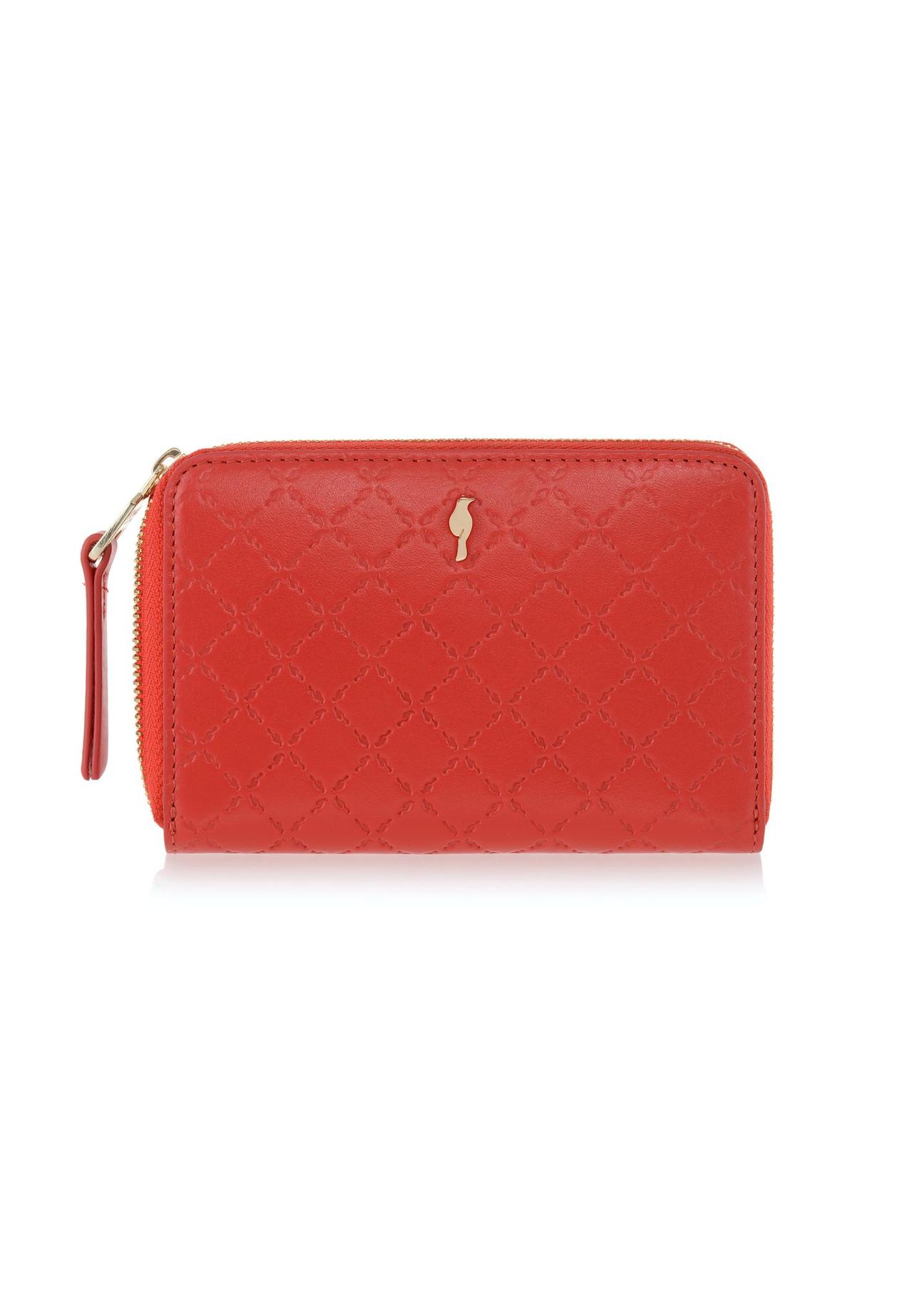 Women's red leather wallet PORES-0836A-42(W23)-01