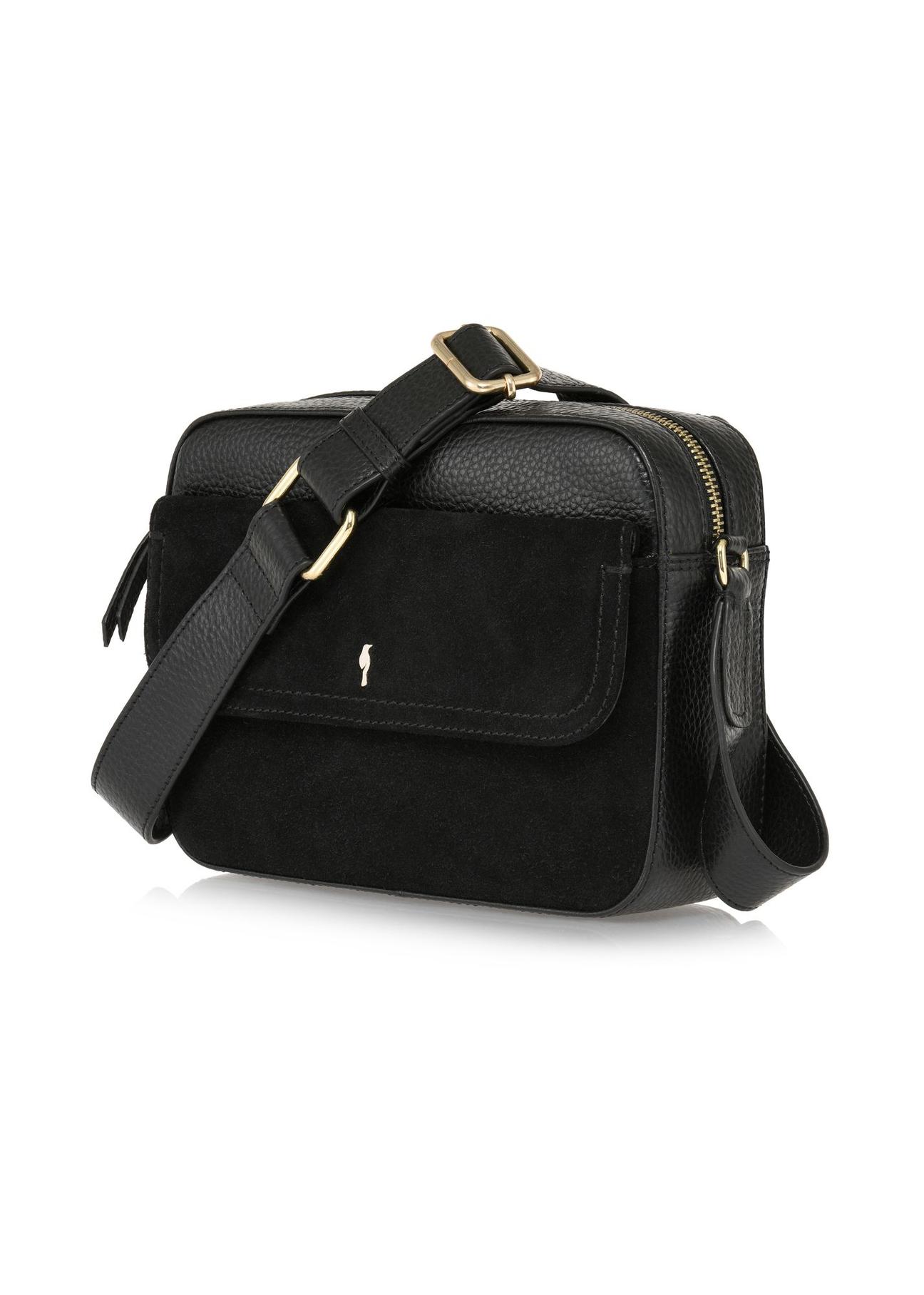 Women's black leather bag TORES-1046-98(Z24)-03