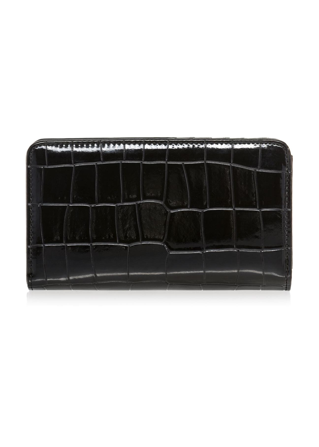 Black women's croco wallet POREC-0353-97(Z24)-02