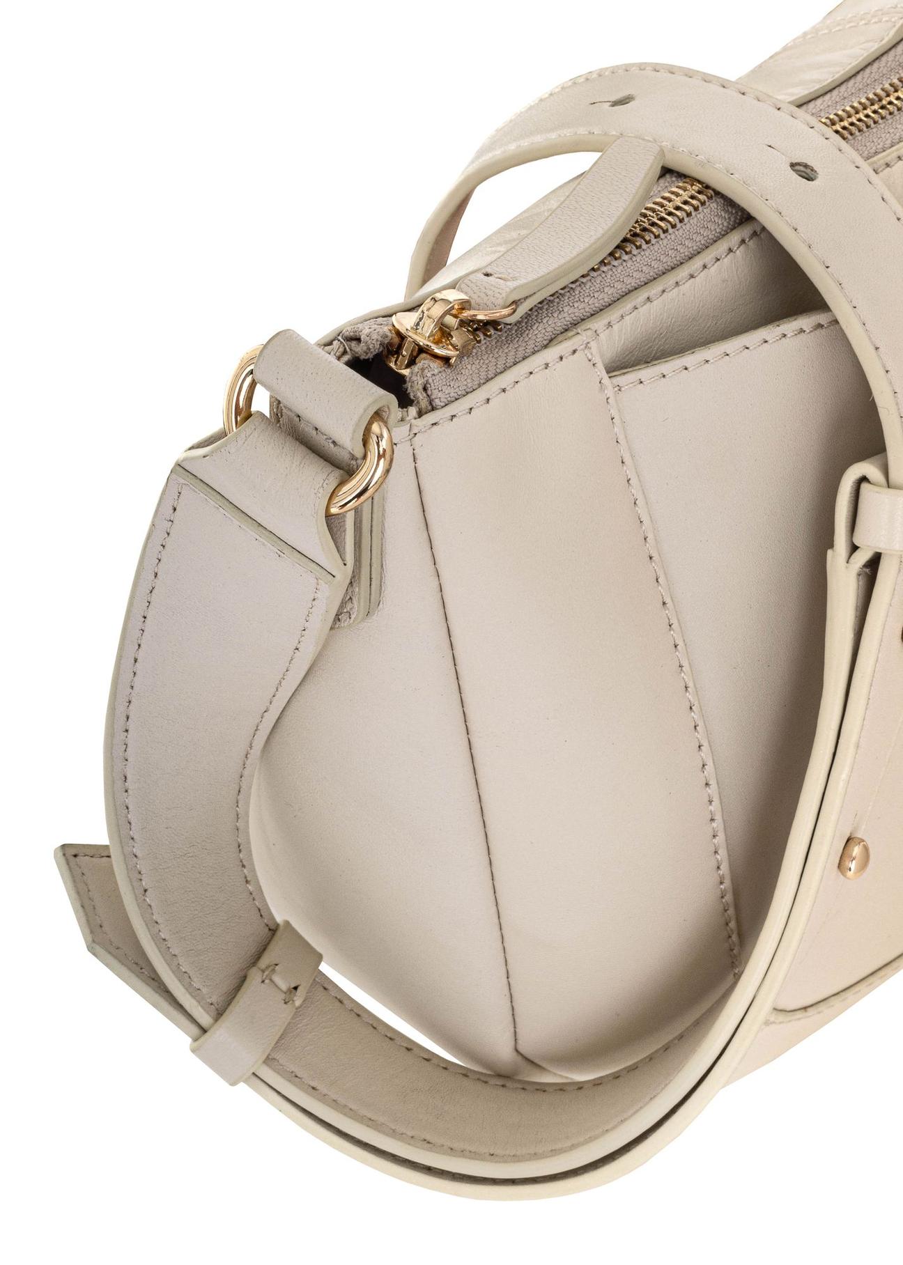 Beige leather women's hobo bag TORES-1041O-81(Z24)-06