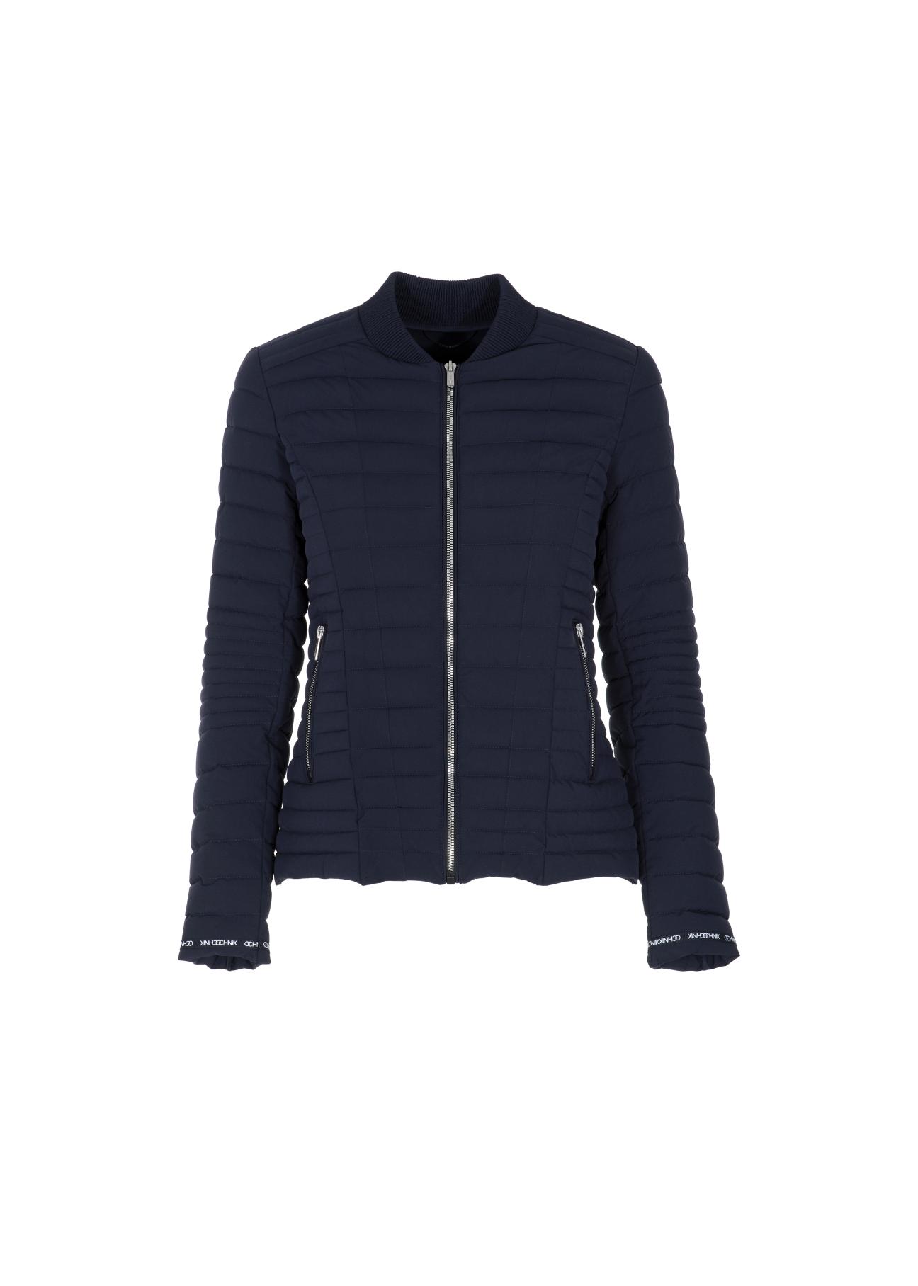 Women's navy blue quilted jacket KURDT-0363-69(W22)-02